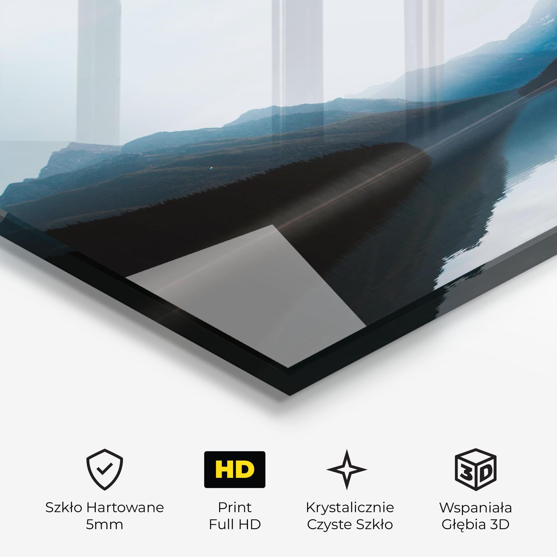 Obraz na Szkle Foggy Blue Light mockup 3