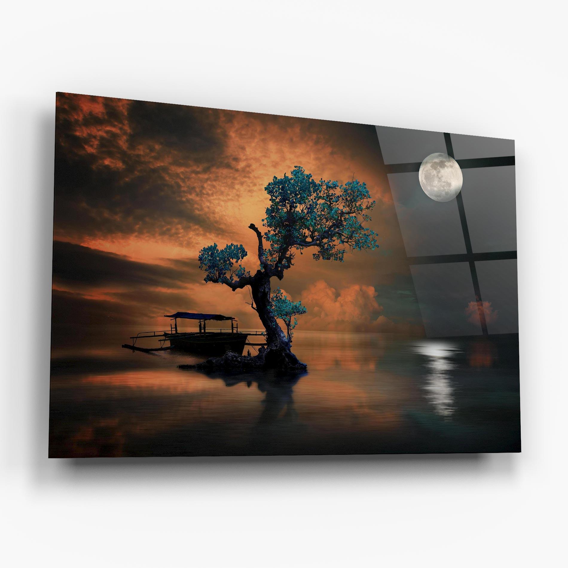 Obraz na Szkle Blue Tree mockup 6