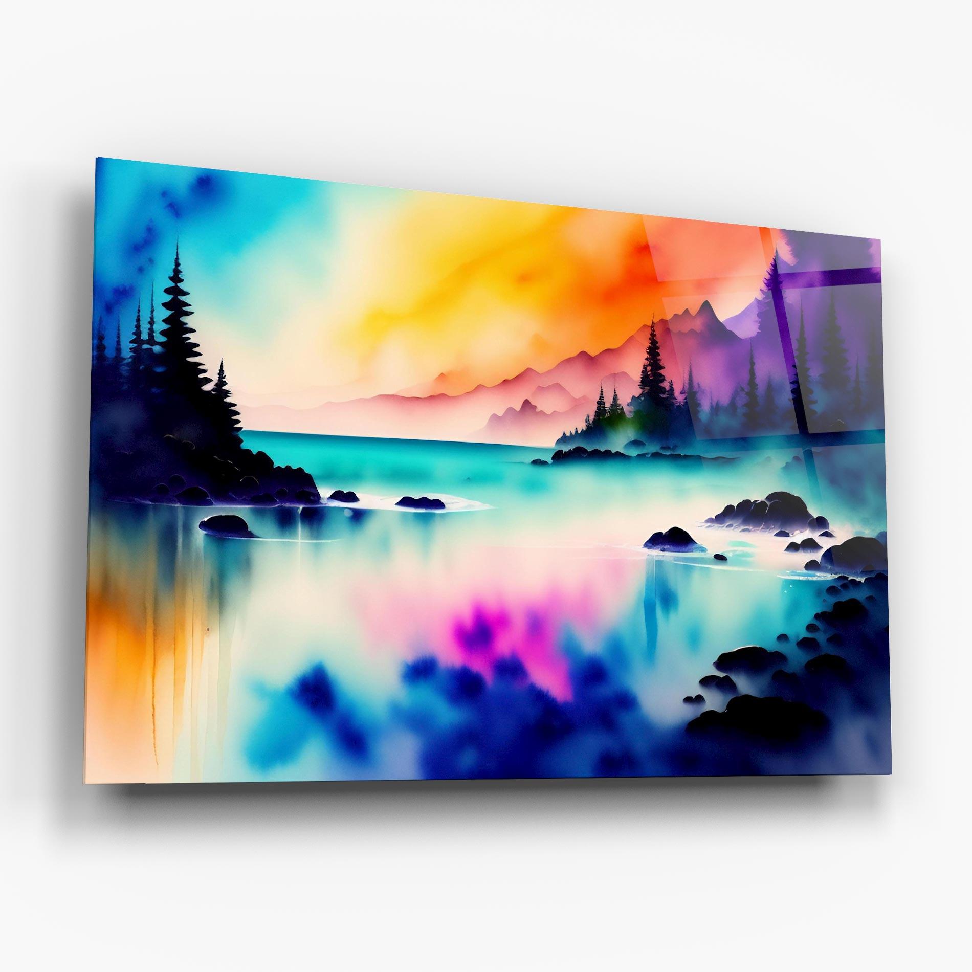 Obraz na Szkle Lake Painting mockup 6