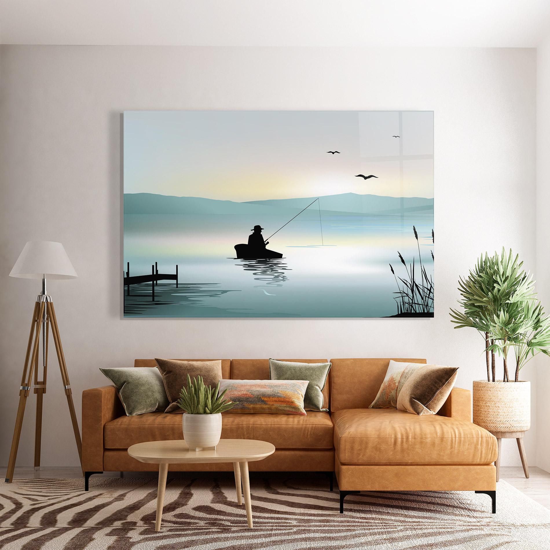 Obraz na Szkle Fishman Lake View mockup 7