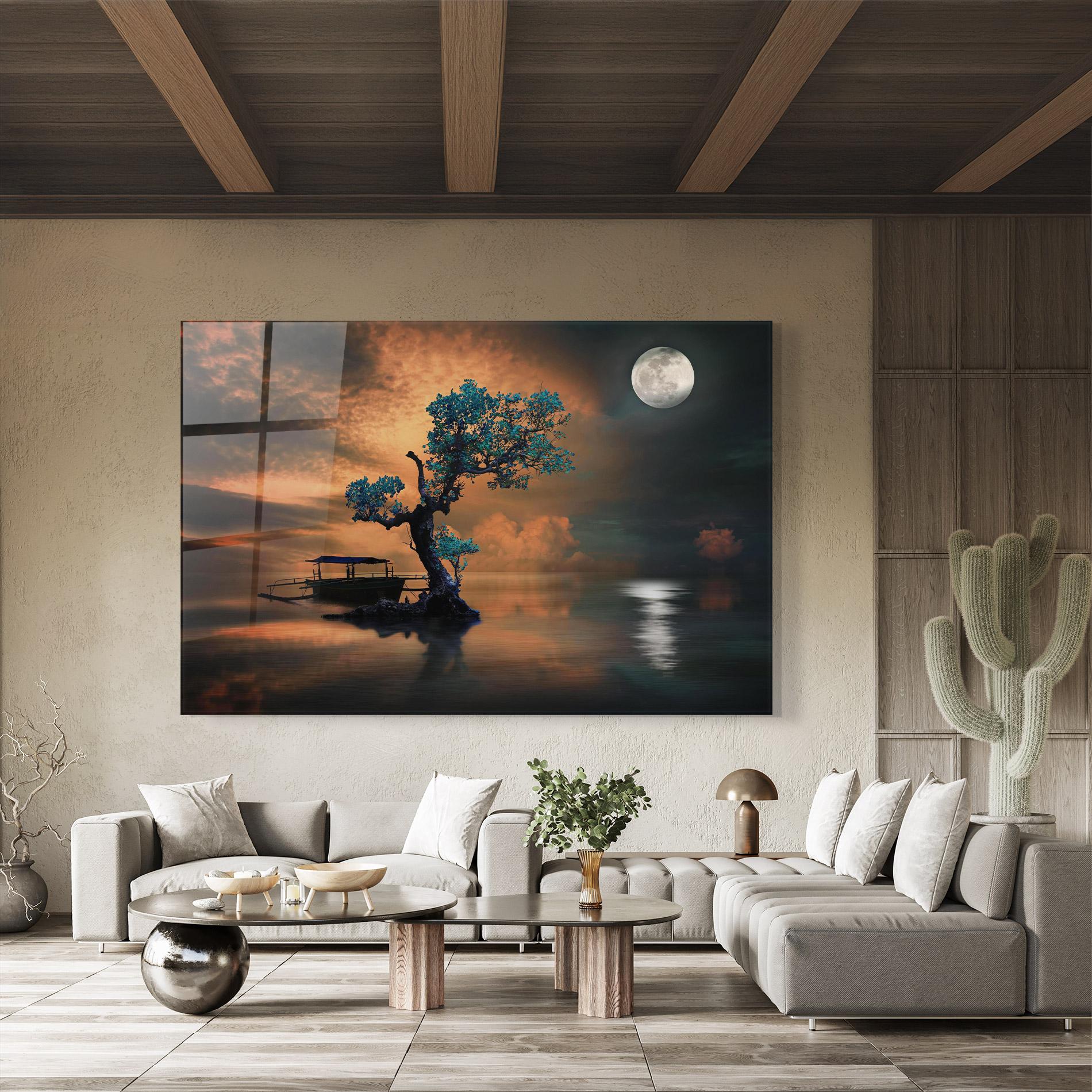 Obraz na Szkle Blue Tree mockup 8