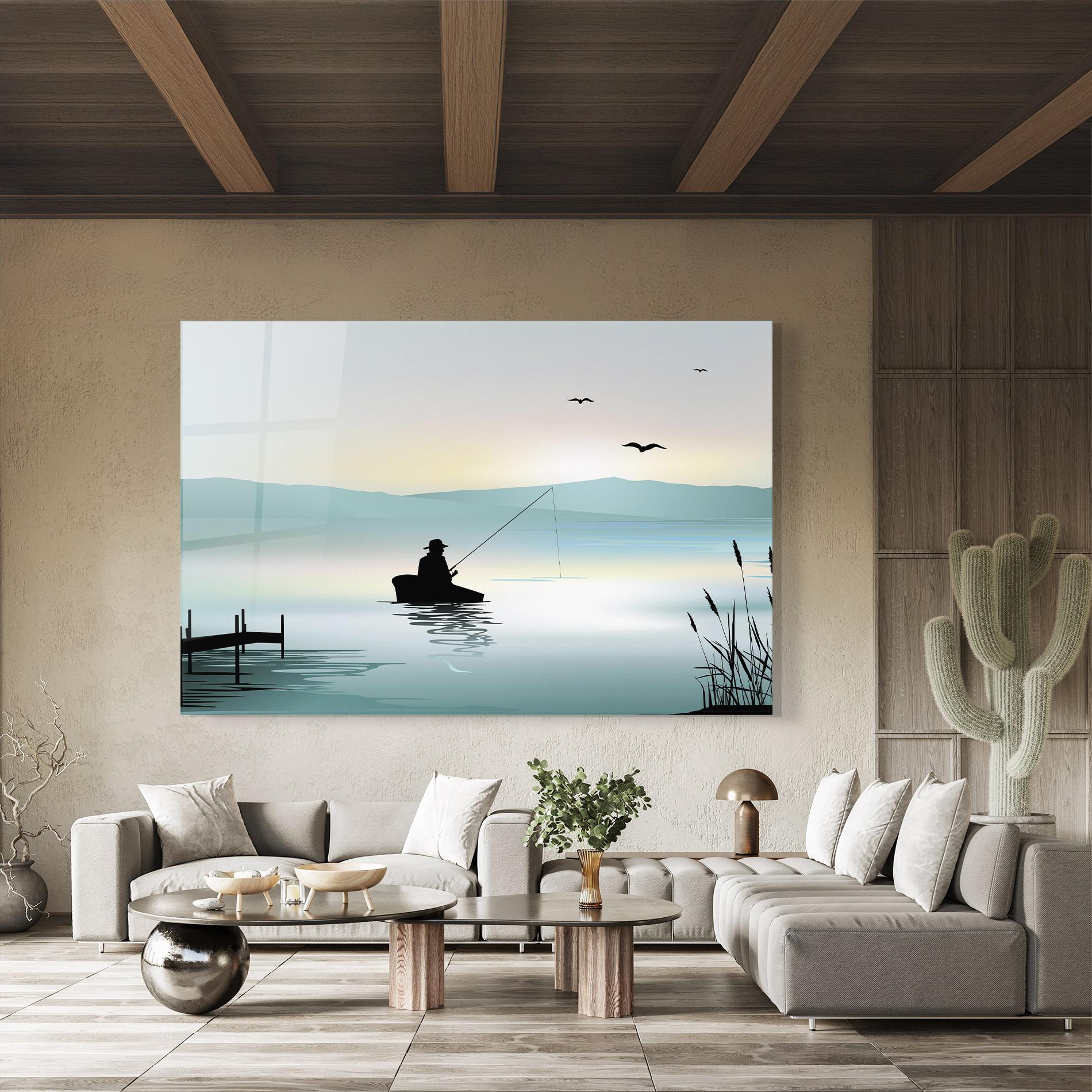 Obraz na Szkle Fishman Lake View mockup 8