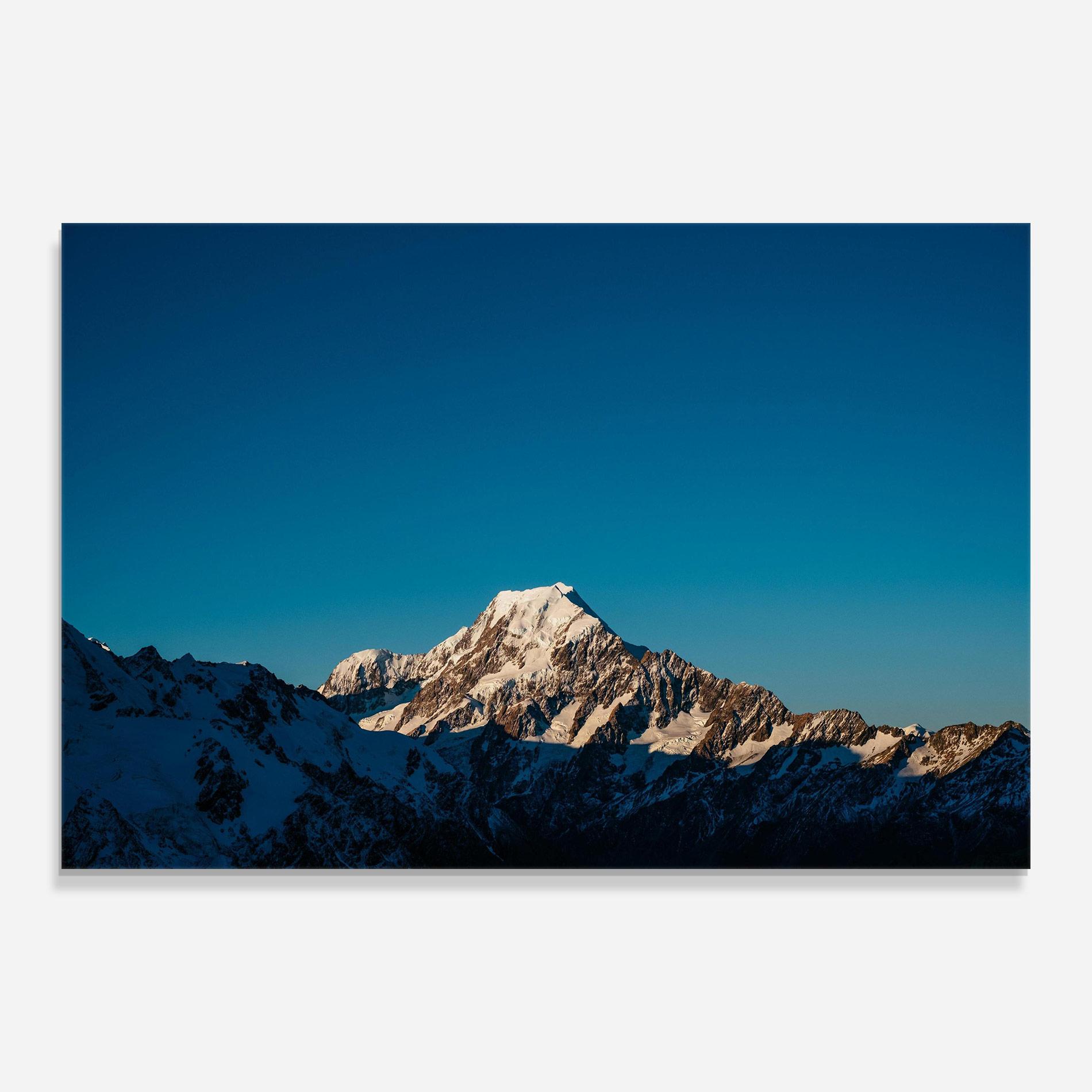 Obraz na Szkle Blue Snowy Mountain mockup 0