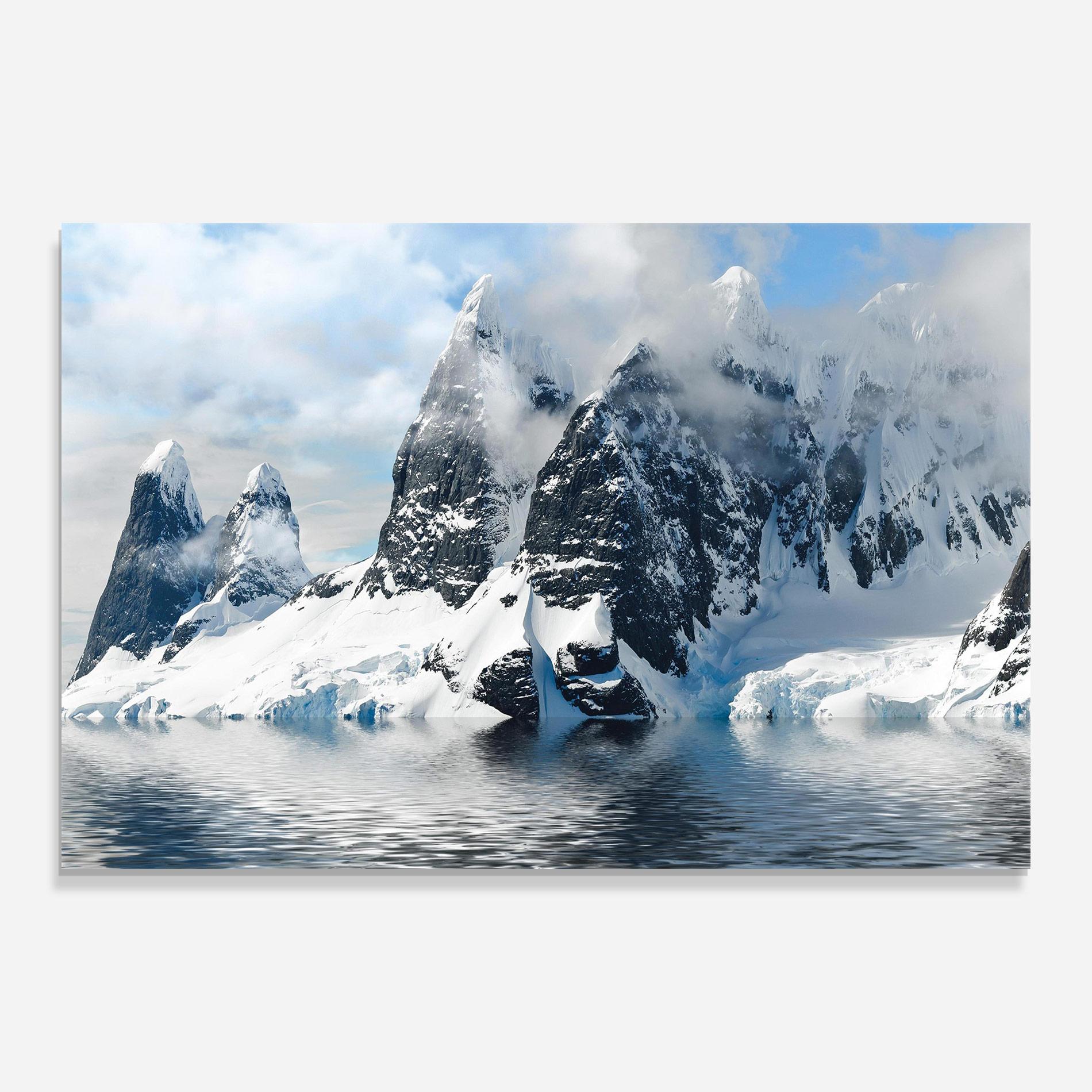 Obraz na Szkle Glacial Mountains mockup 0