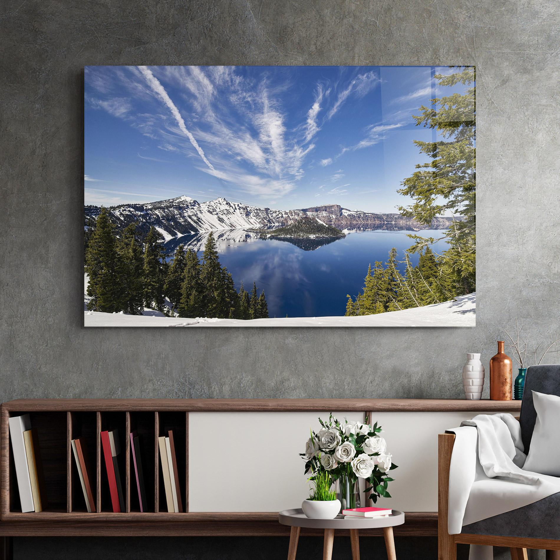 Obraz na Szkle White Snowy Mountain mockup 2