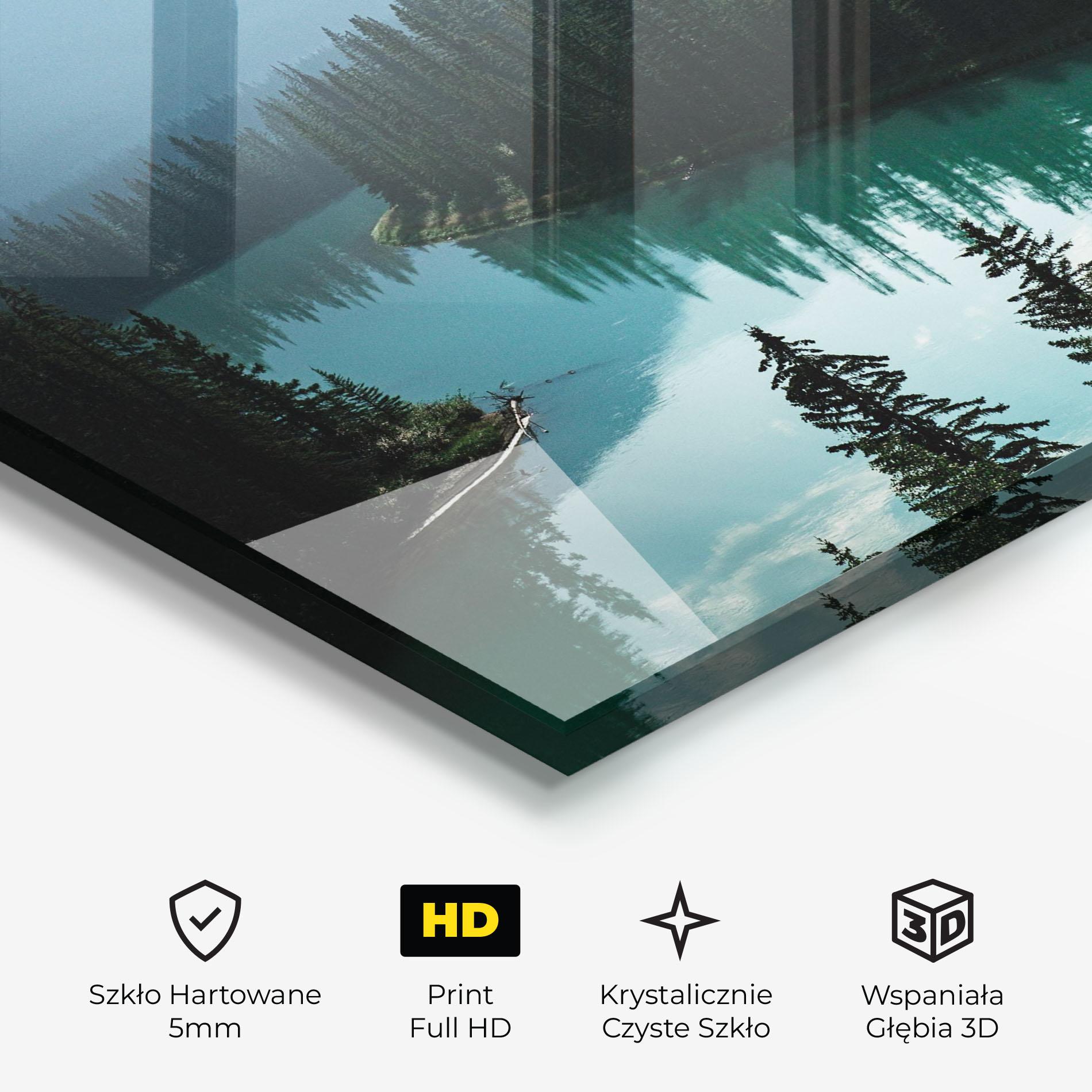Obraz na Szkle Crystal Lake mockup 3
