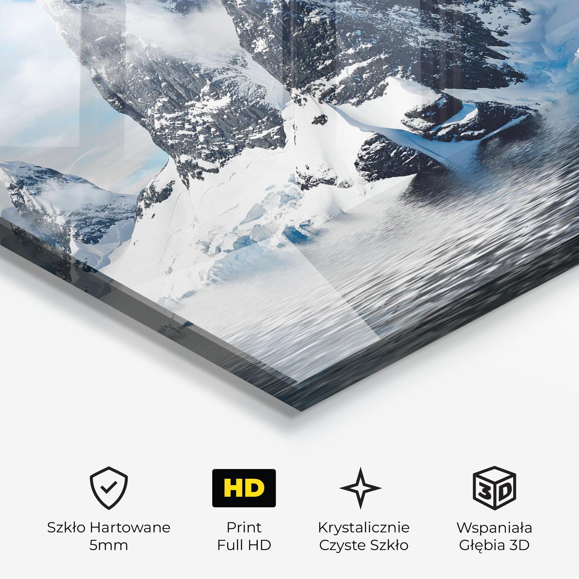 Obraz na Szkle Glacial Mountains mockup 3
