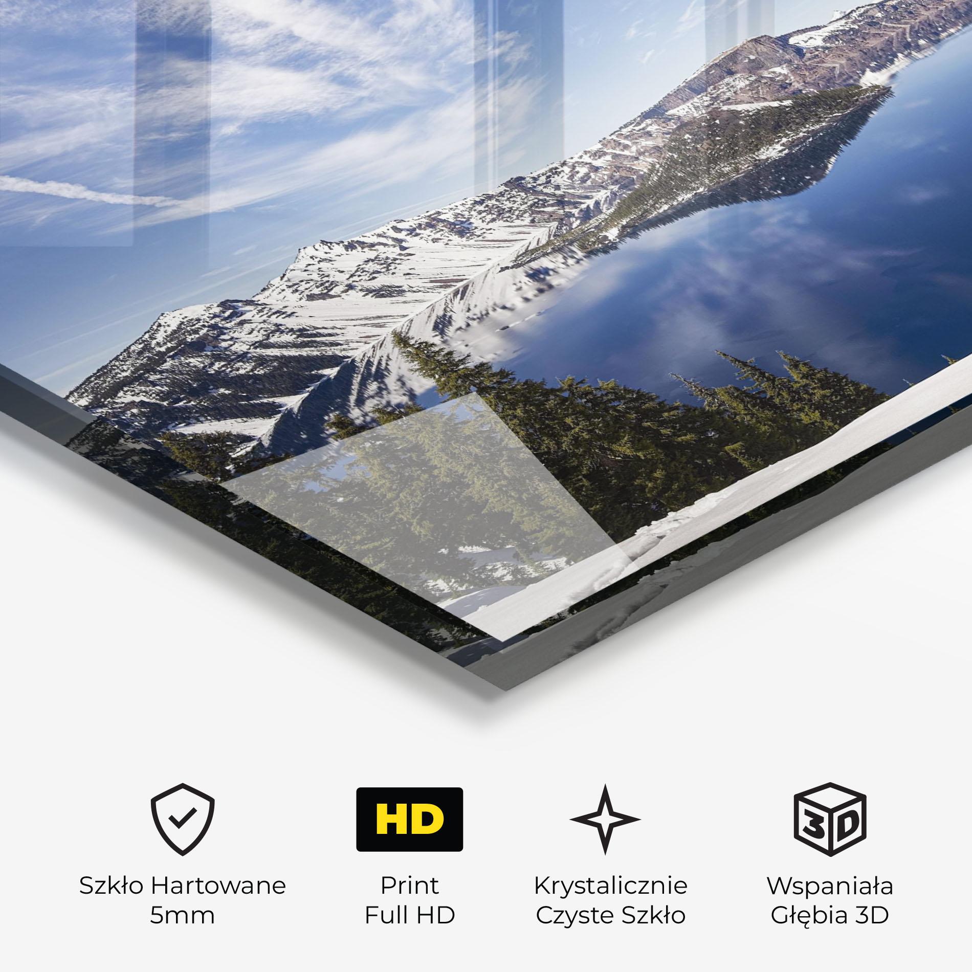 Obraz na Szkle White Snowy Mountain mockup 3