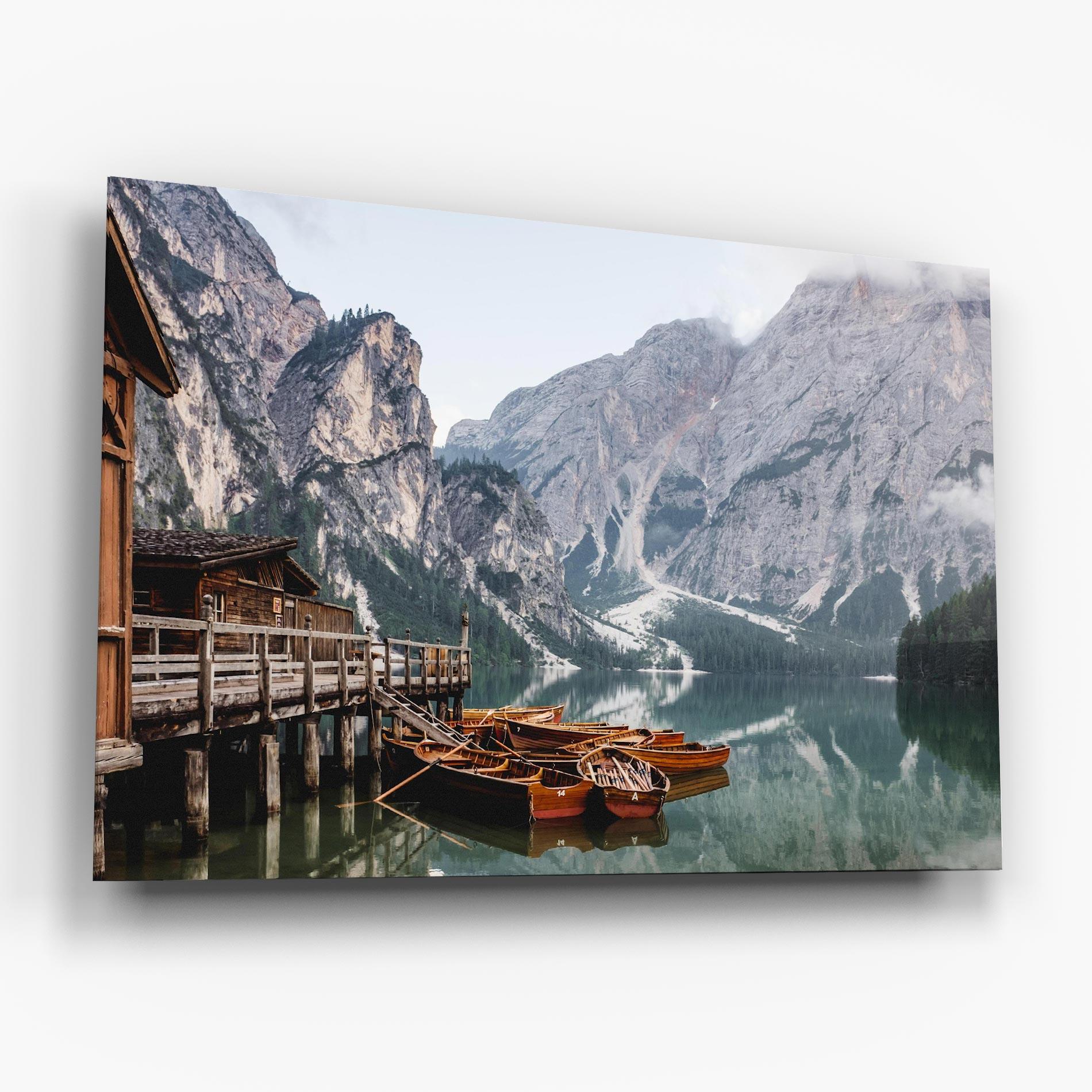 Obraz na Szkle Cabin Lake mockup 6
