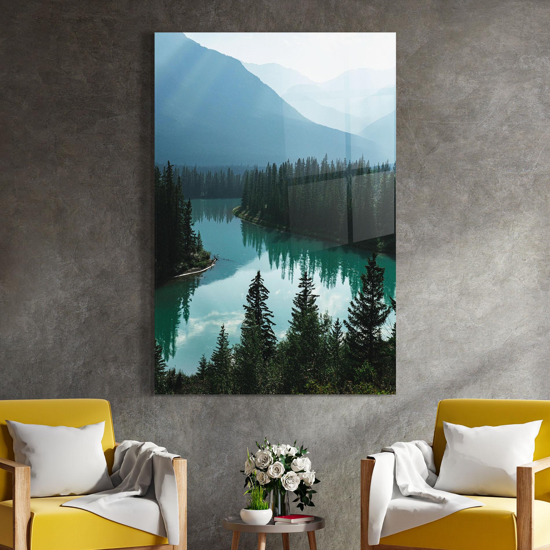 Obraz na Szkle Crystal Lake mockup 4