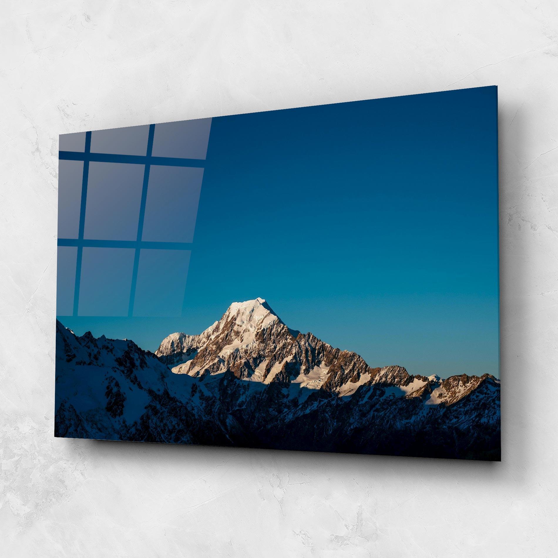 Obraz na Szkle Blue Snowy Mountain mockup 1
