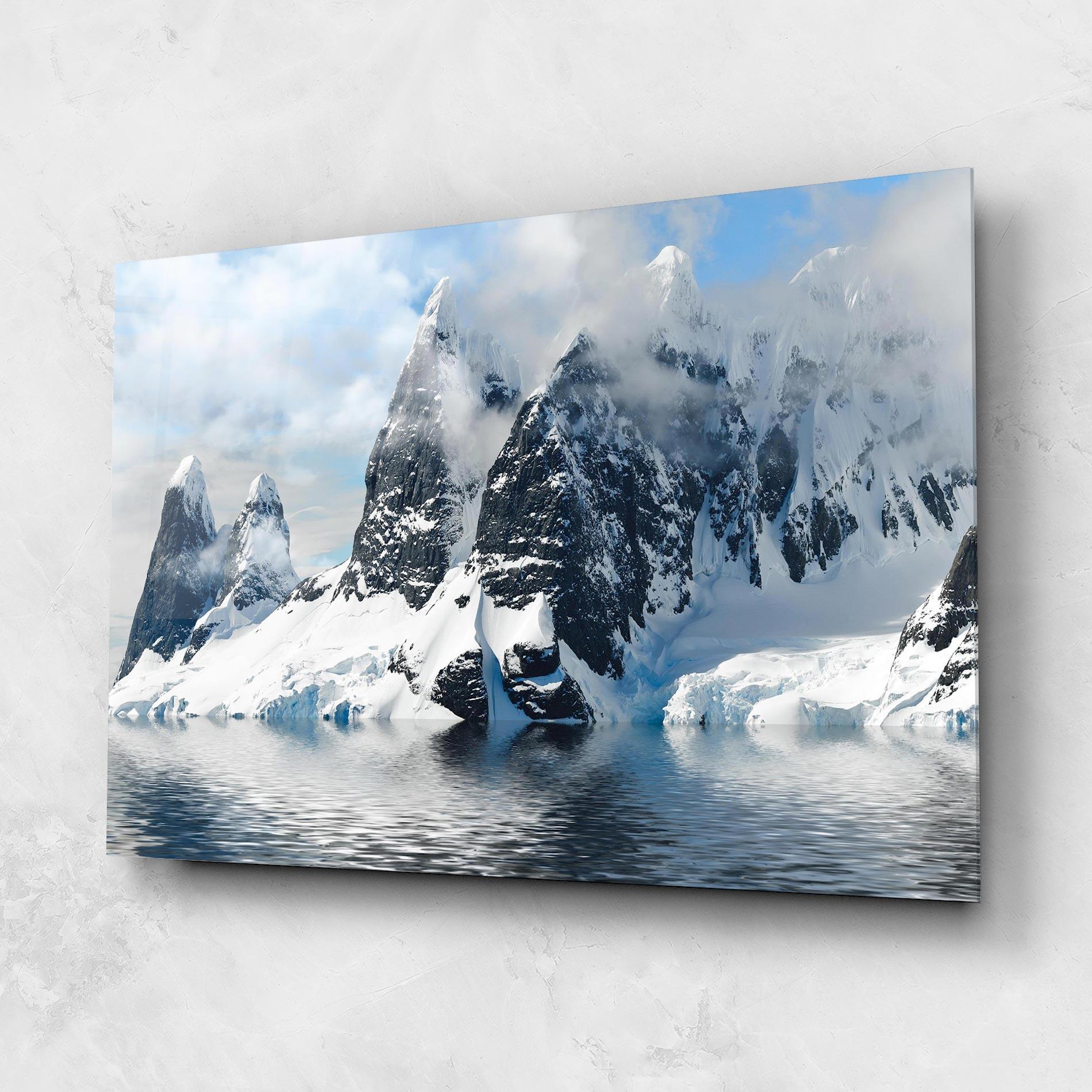 Obraz na Szkle Glacial Mountains mockup 1