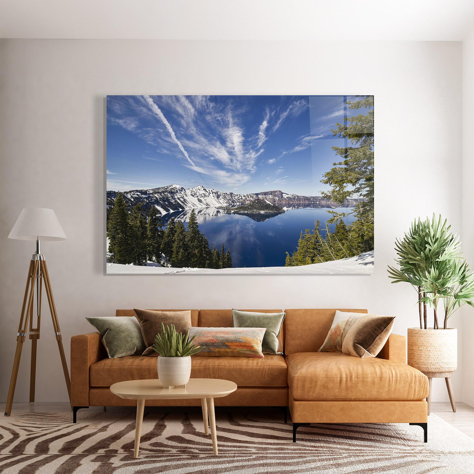 Obraz na Szkle White Snowy Mountain mockup 7