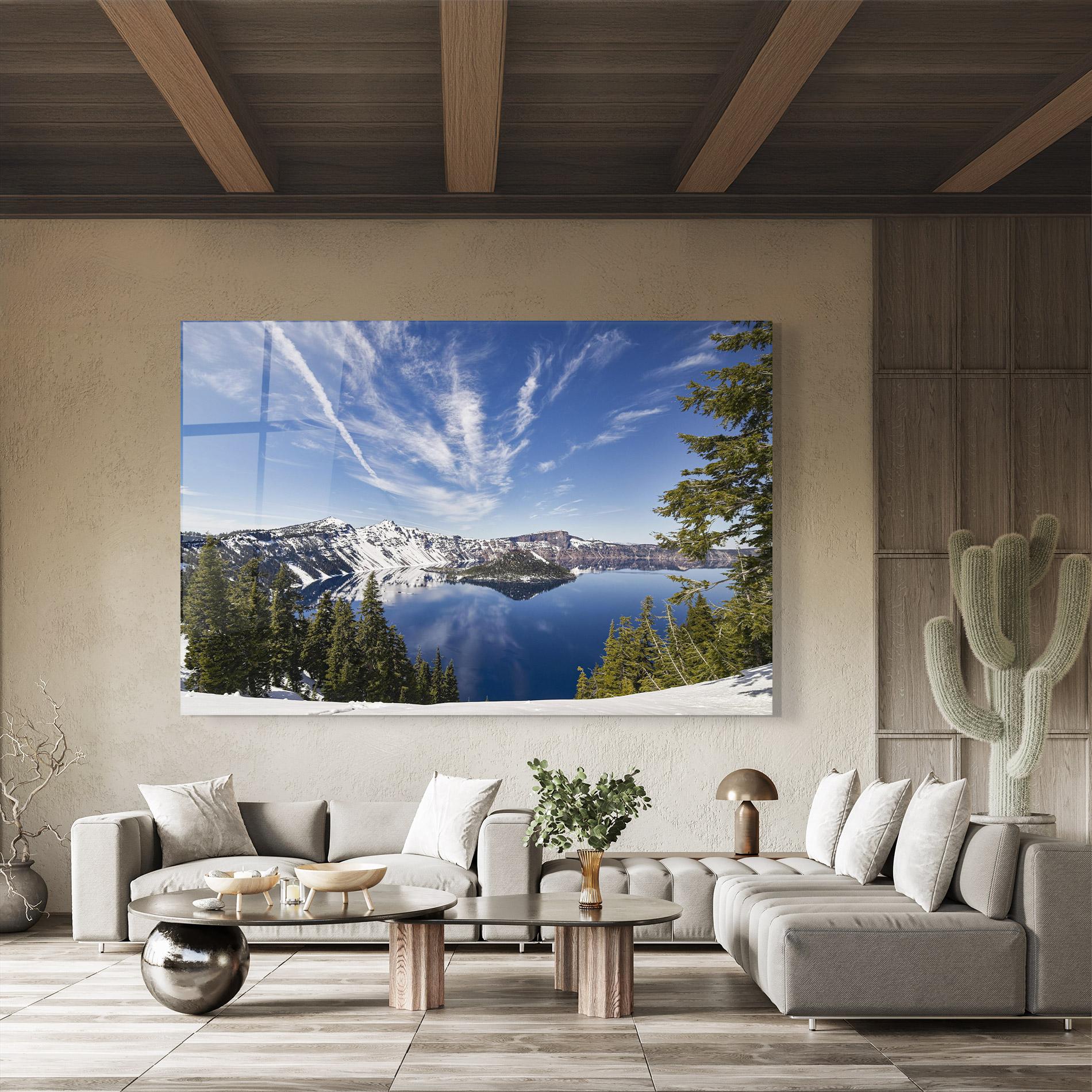 Obraz na Szkle White Snowy Mountain mockup 8