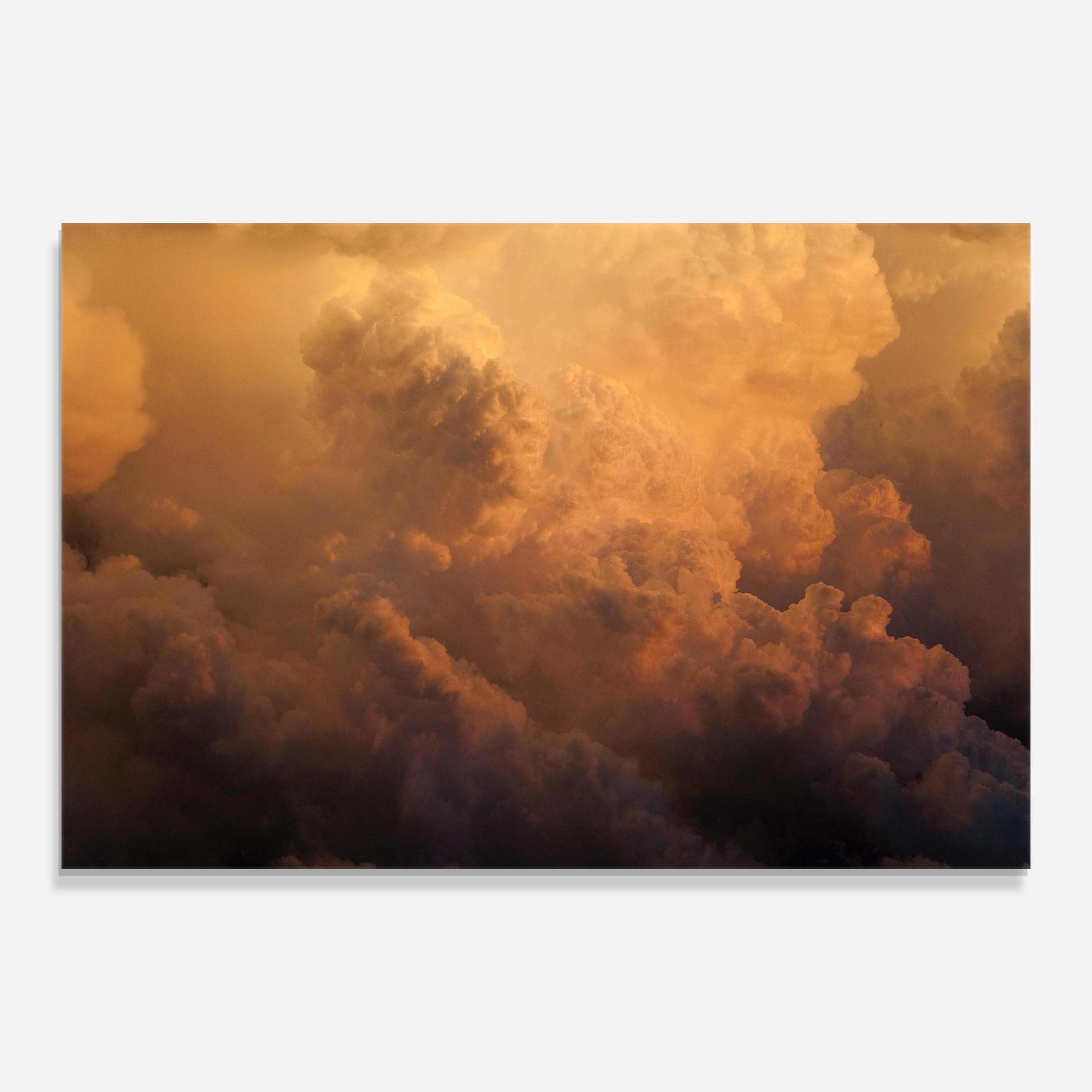 Obraz na Szkle Brown Orange Clouds mockup 0