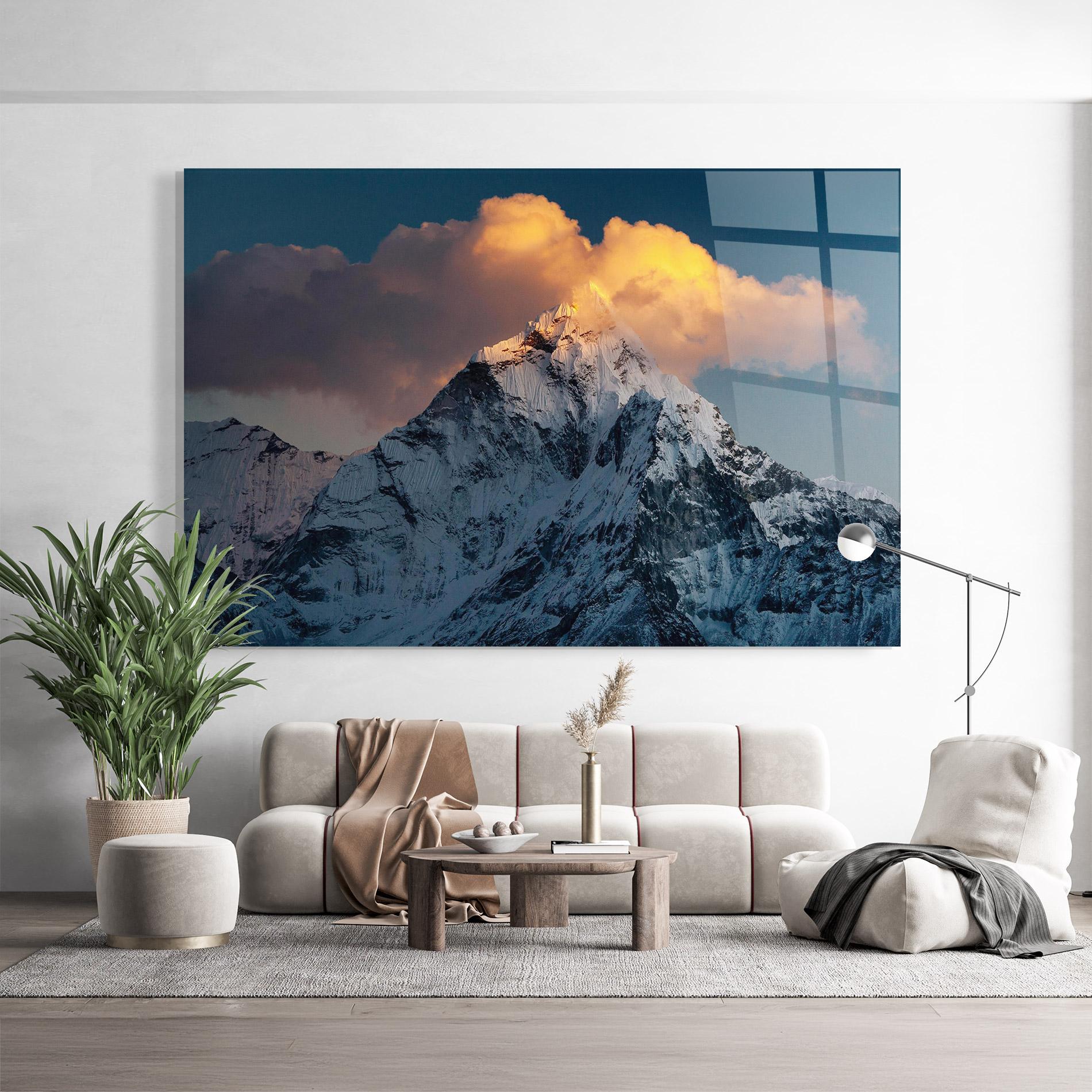 Obraz na Szkle Orange Cloud Mountain mockup 9