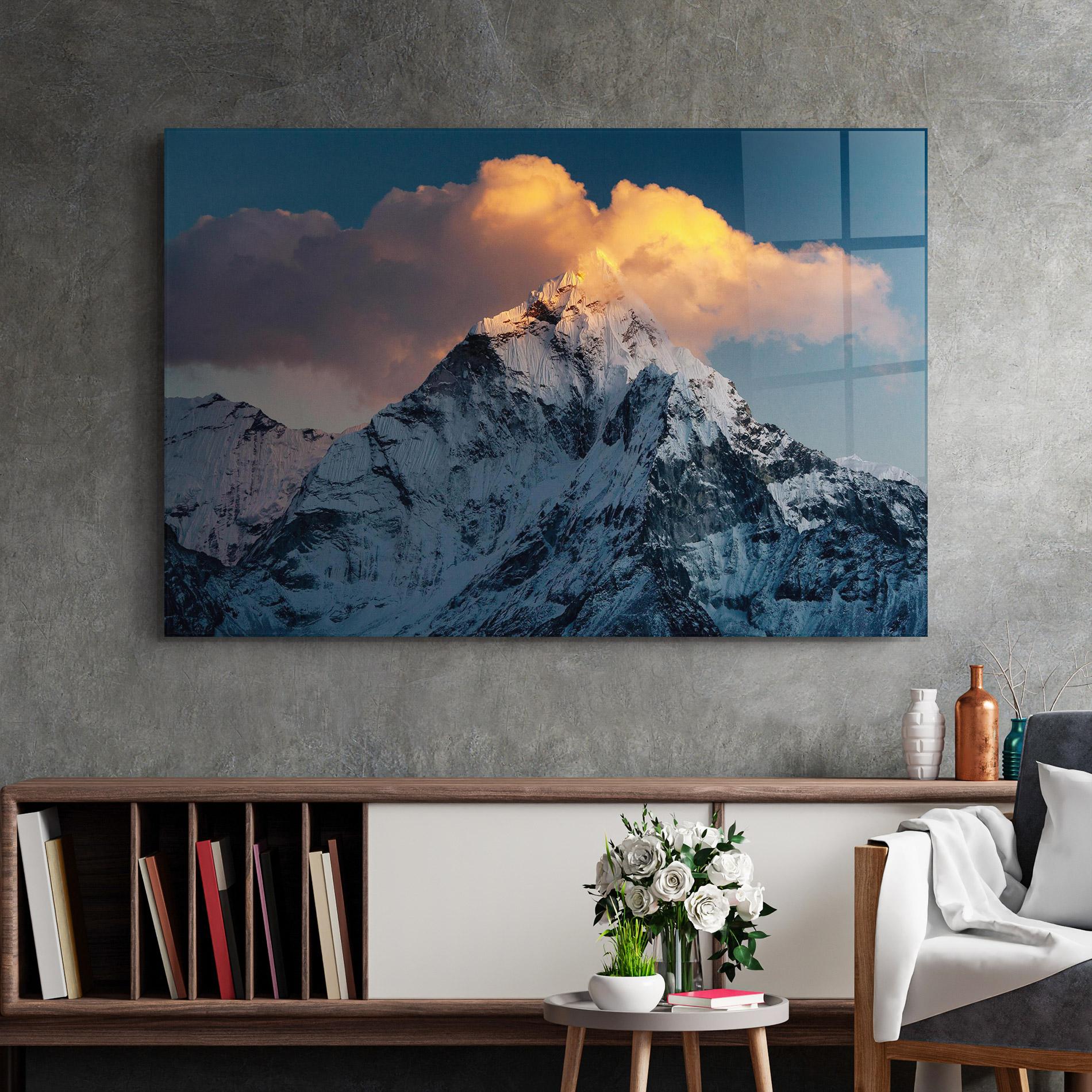 Obraz na Szkle Orange Cloud Mountain mockup 2