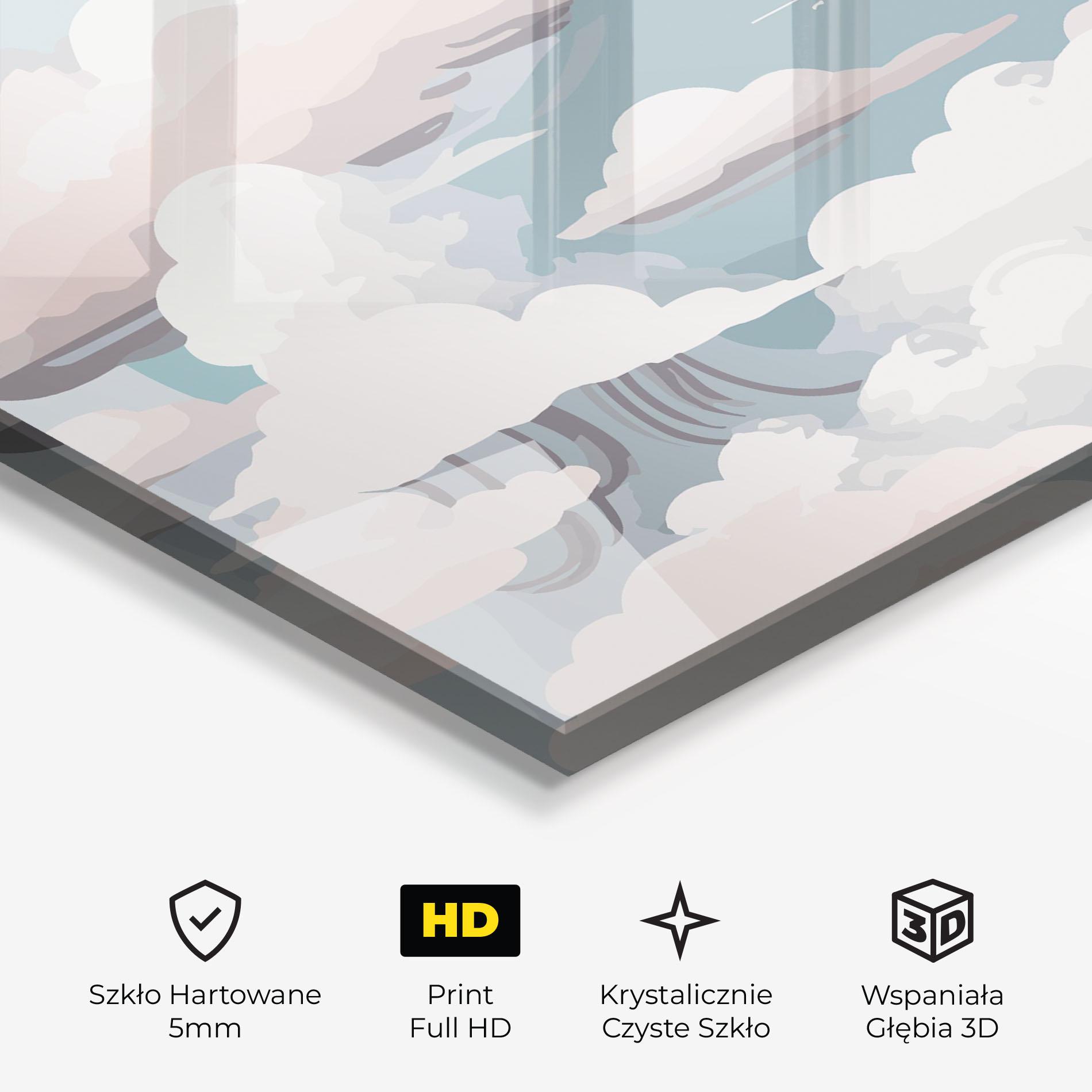Obraz na Szkle Cloud White Art mockup 3