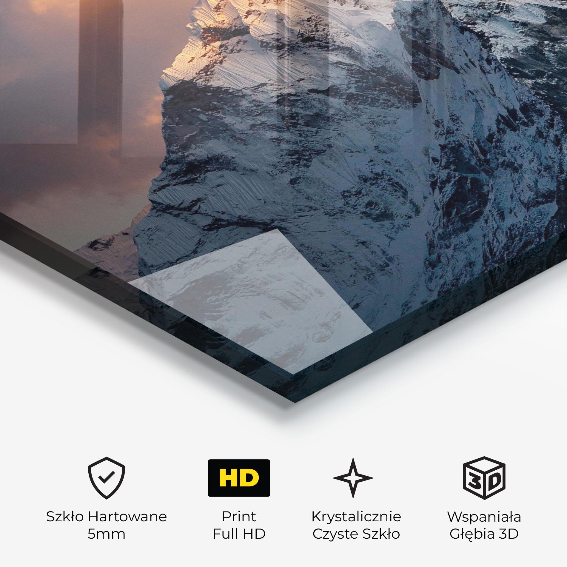 Obraz na Szkle Orange Cloud Mountain mockup 3