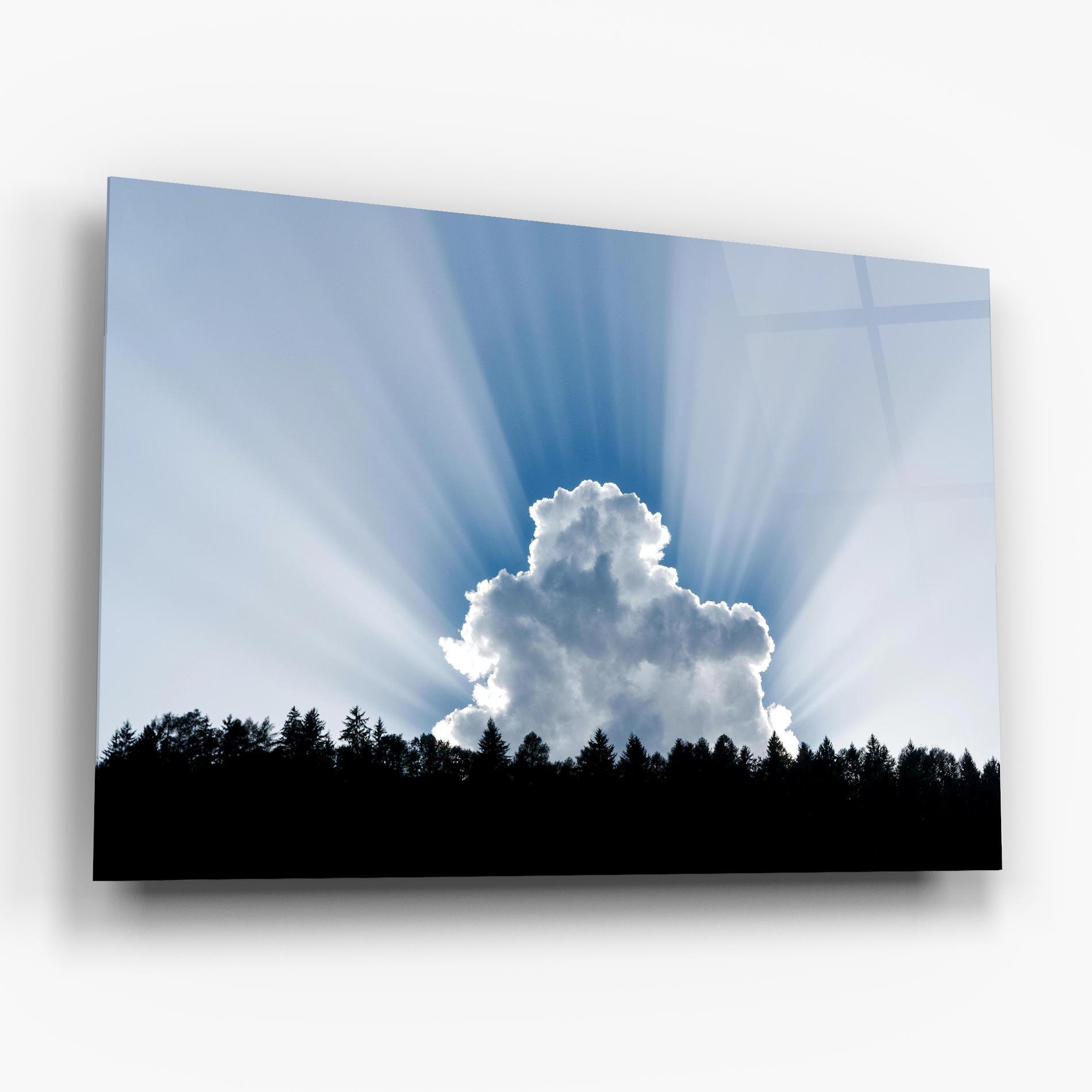 Obraz na Szkle Big White Cloud Light mockup 6