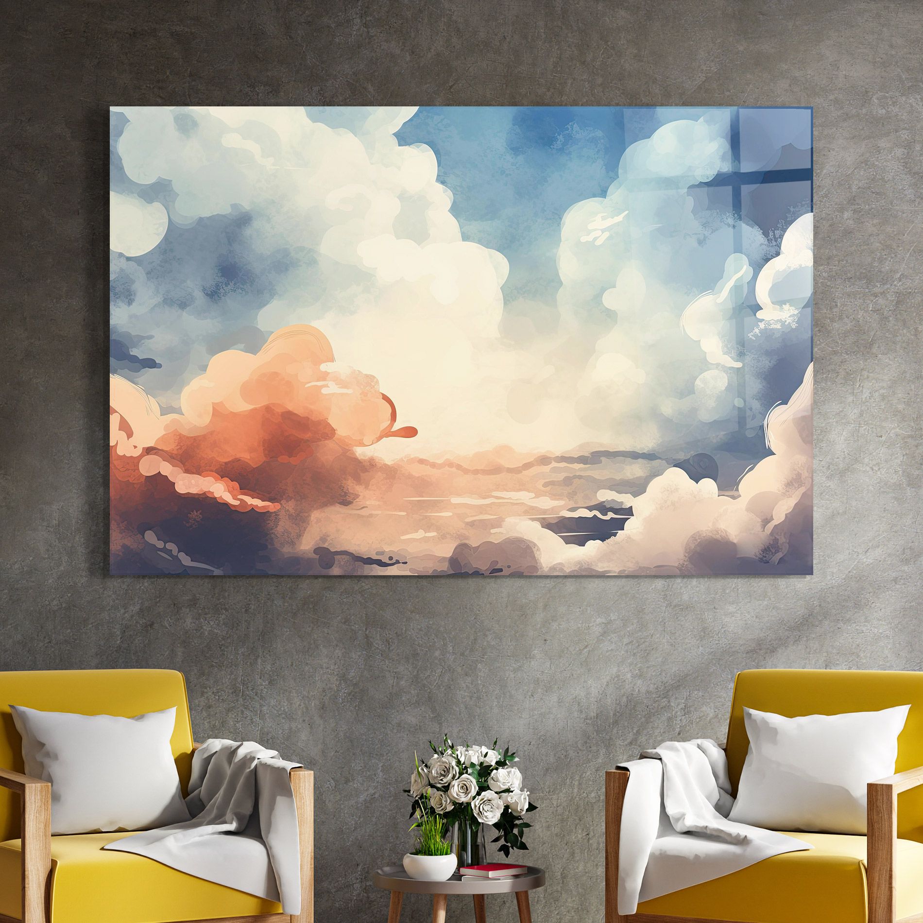 Clouds Painting mockup 4