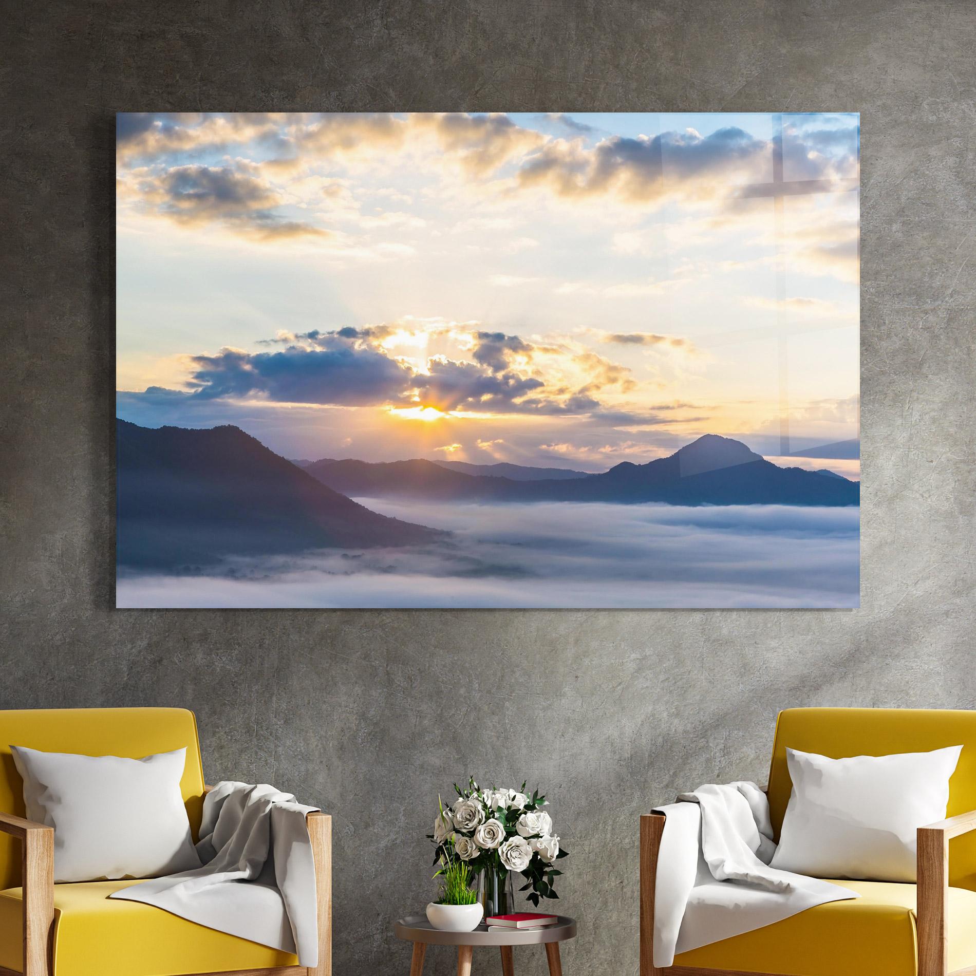 Obraz na Szkle Fantastic Clouds mockup 4