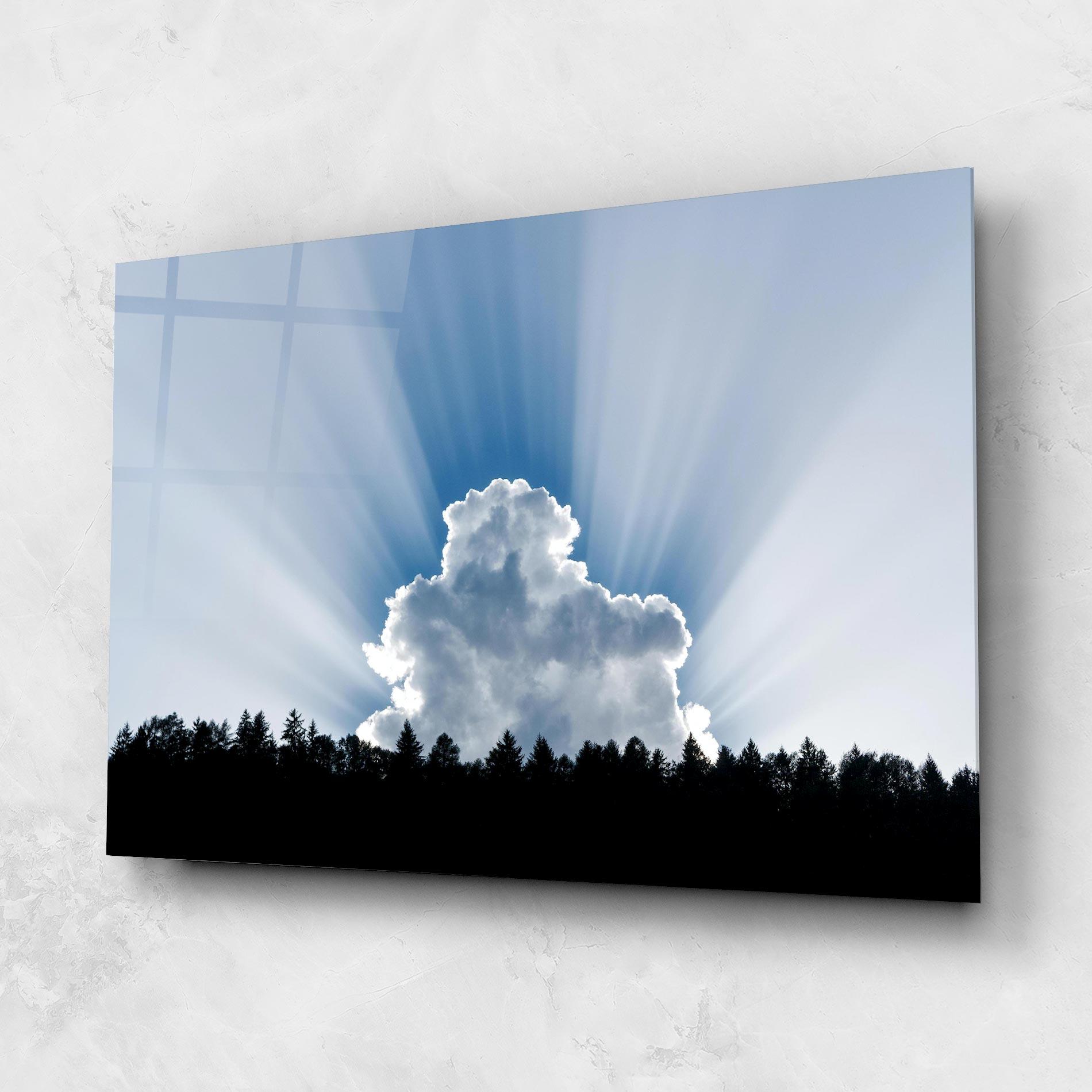 Obraz na Szkle Big White Cloud Light mockup 1