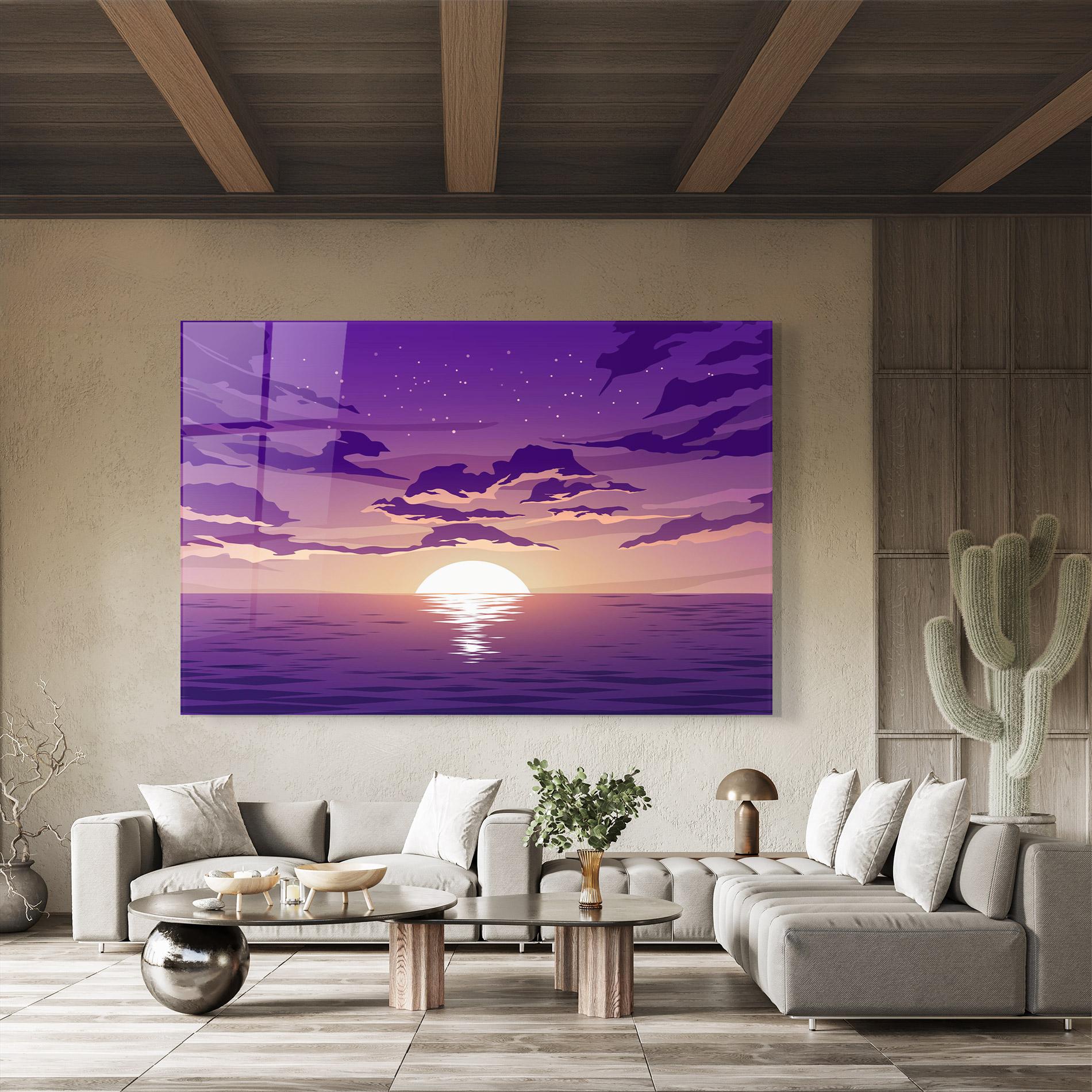 Obraz na Szkle Cloud Purple mockup 8