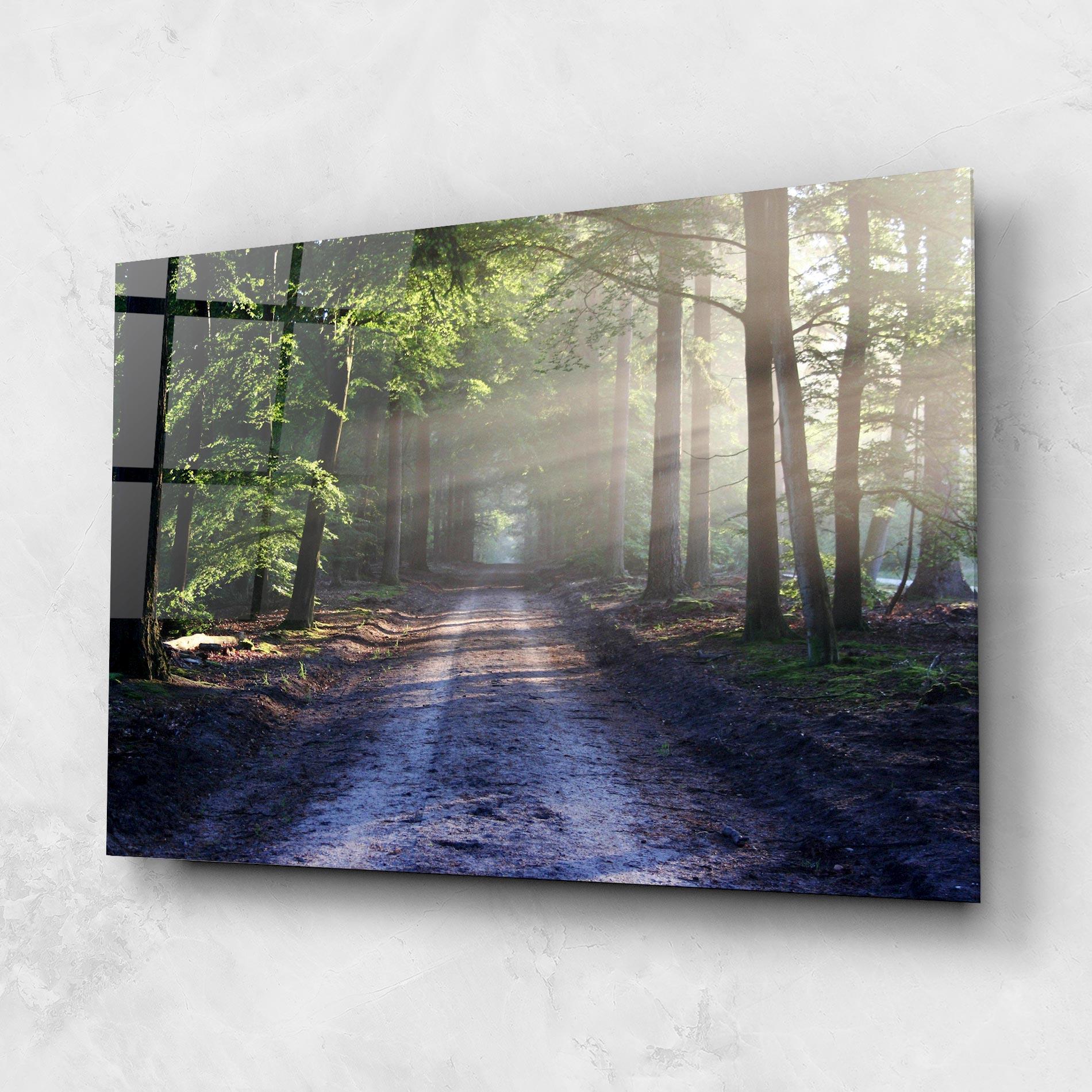 Obraz na Szkle Forest Road mockup 1