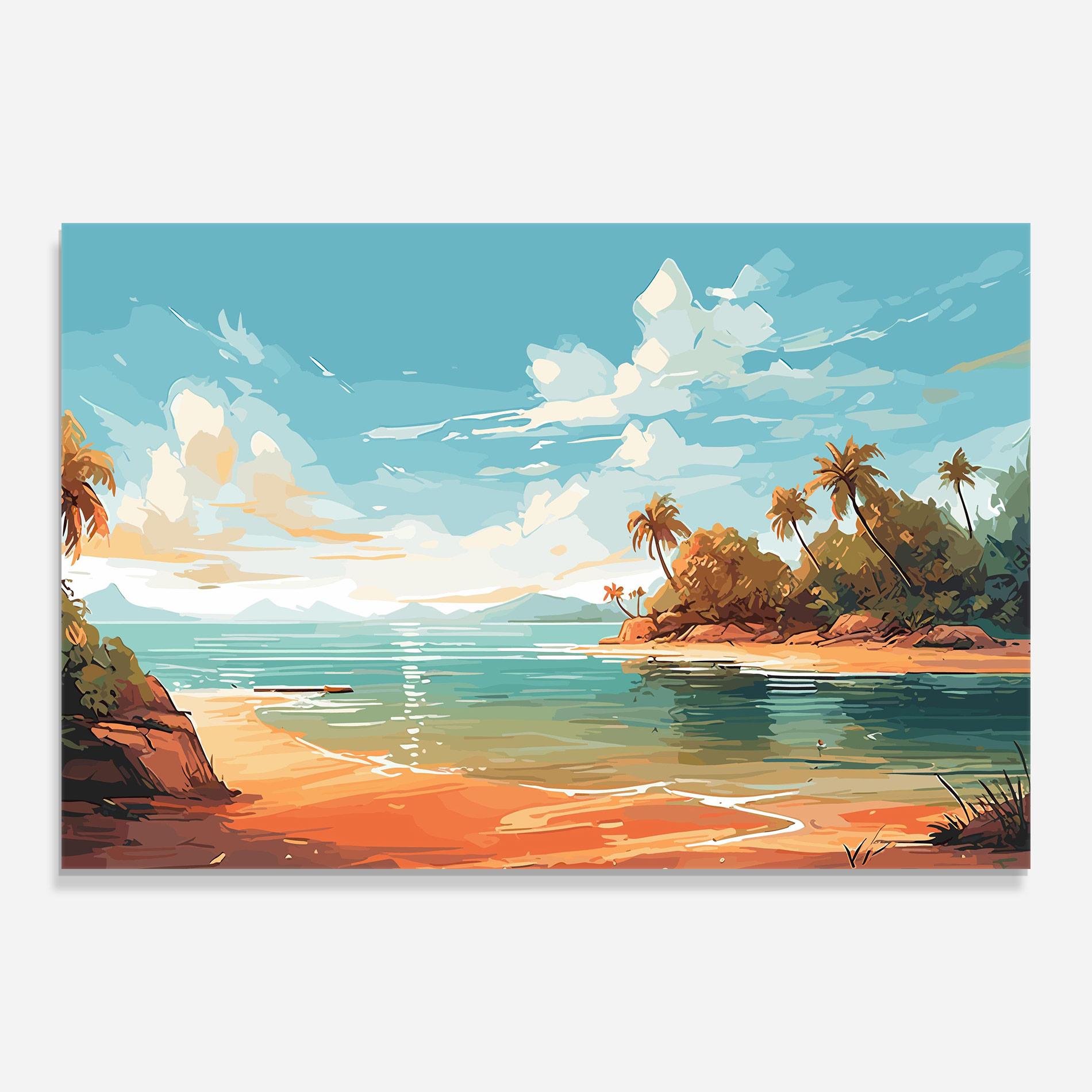 Obraz na Szkle Blue Sky Beach mockup 0