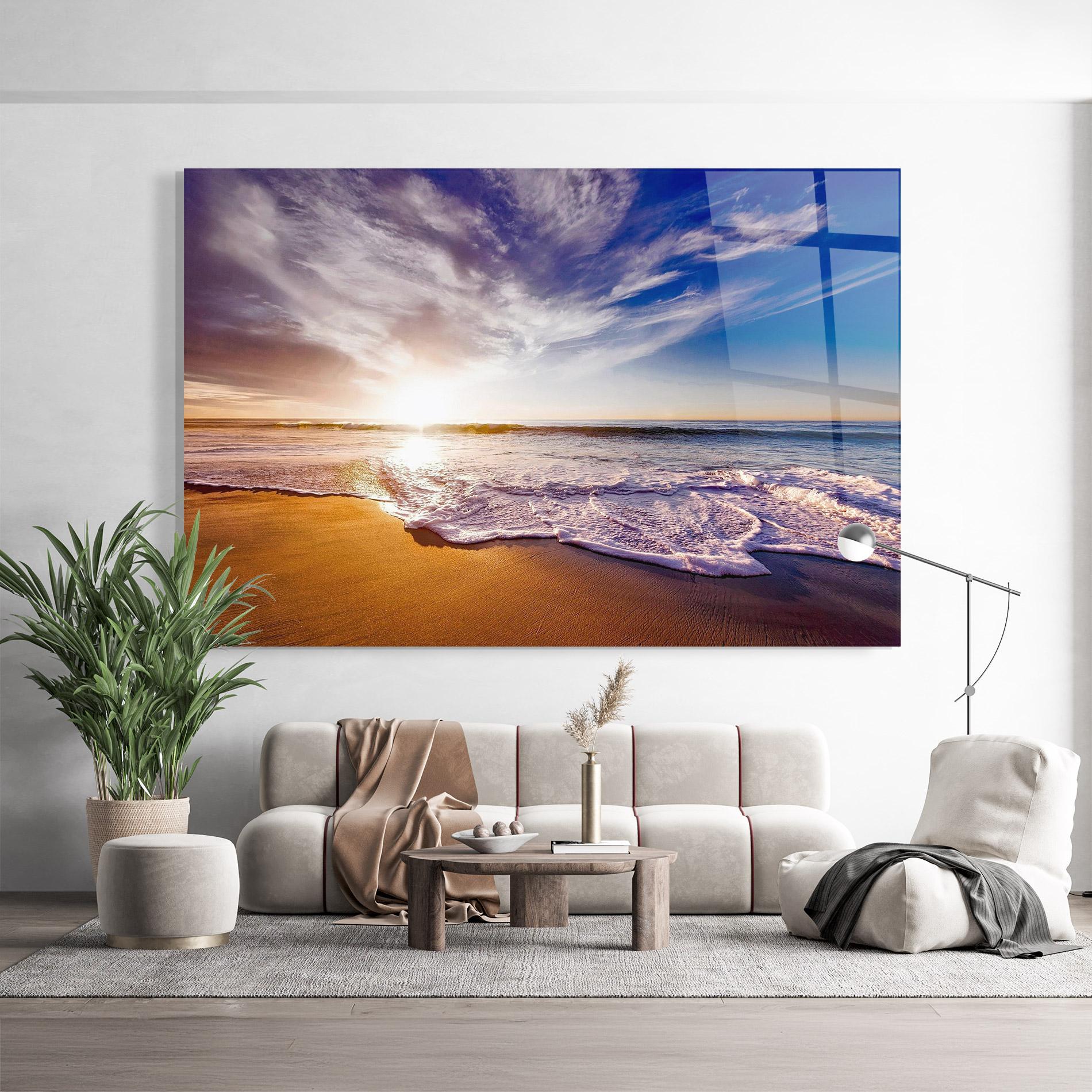 Obraz na Szkle Beach Sunrise mockup 9