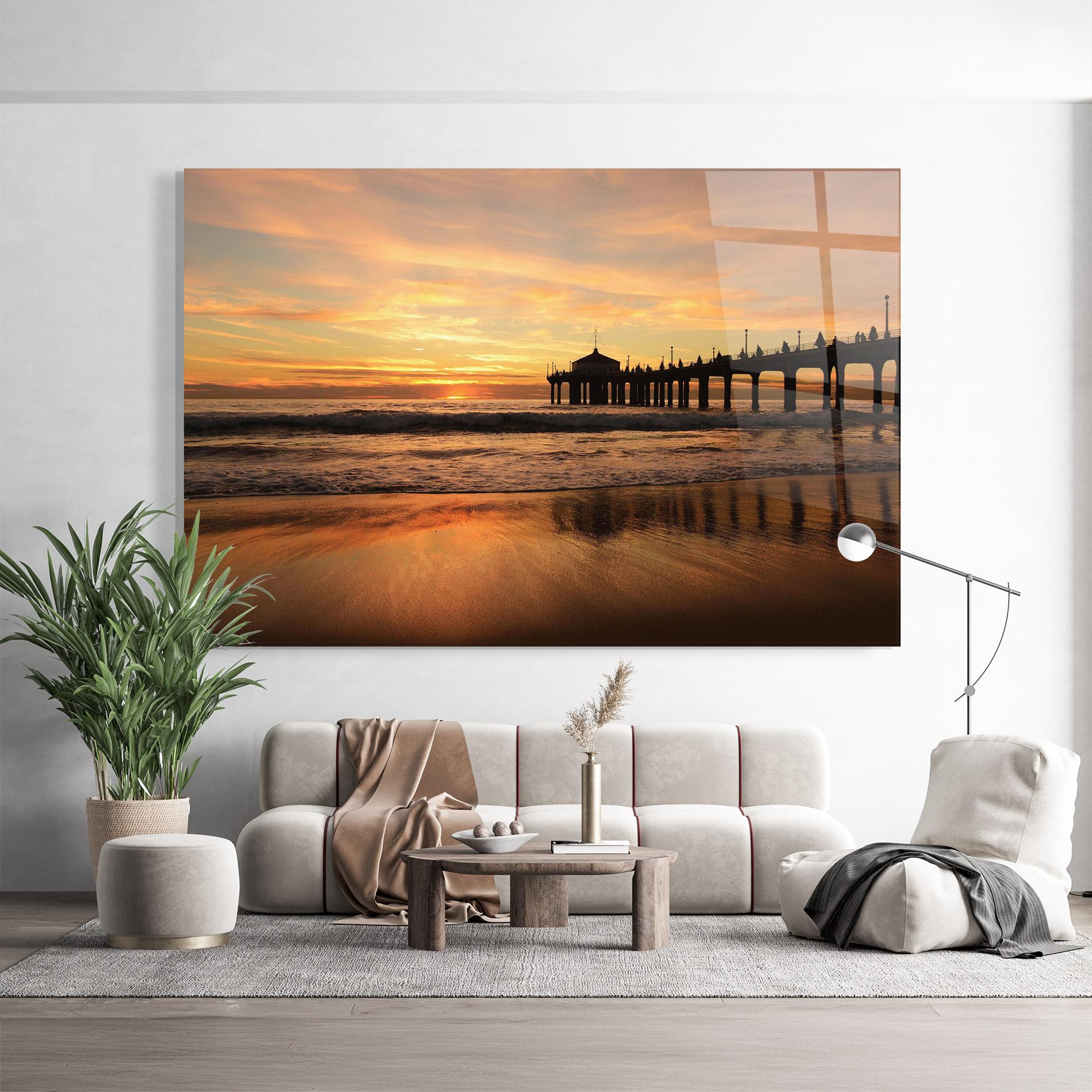 Obraz na Szkle Beach Sunset View mockup 9