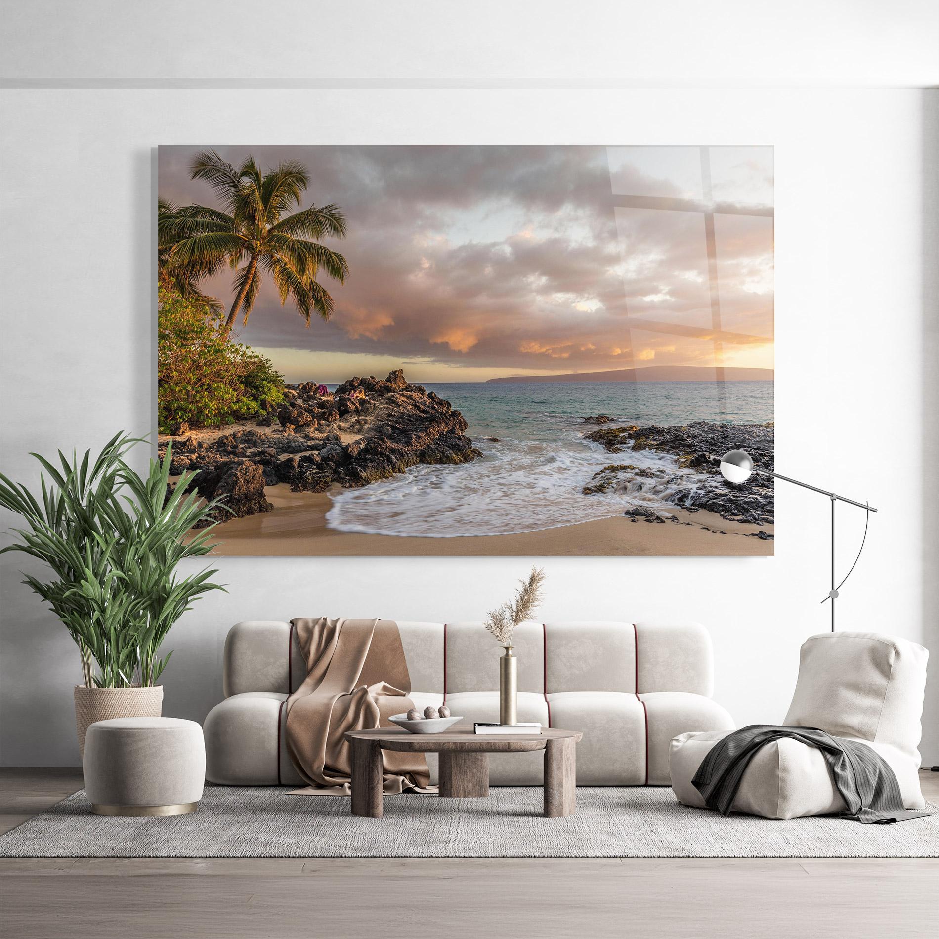 Obraz na Szkle Beautiful Beach Landscape mockup 9