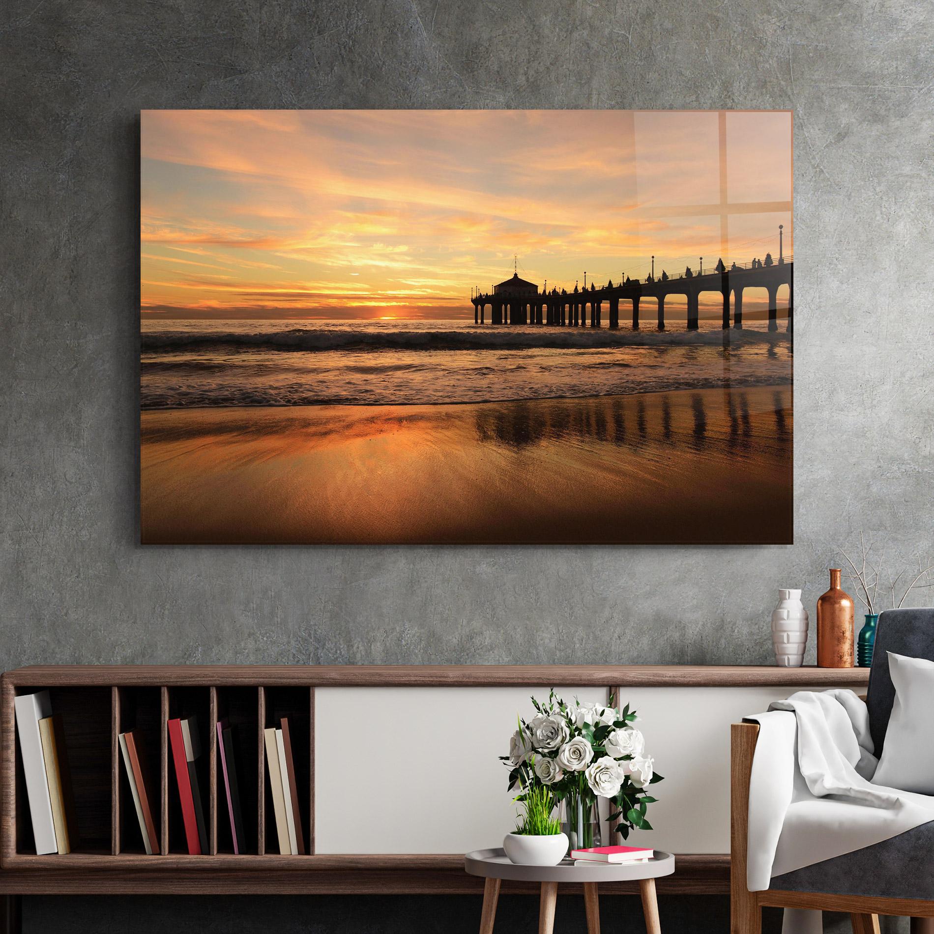 Obraz na Szkle Beach Sunset View mockup 2