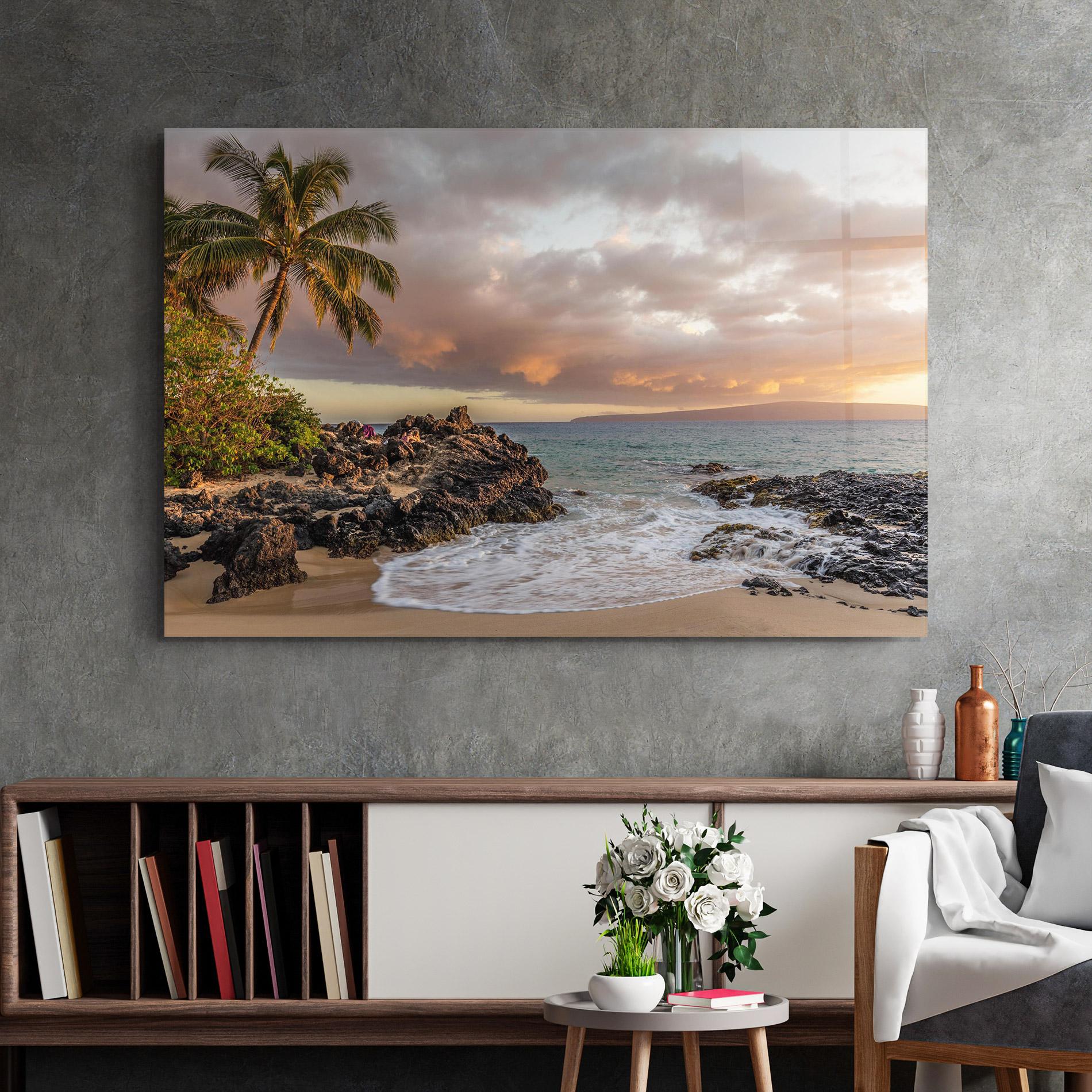 Obraz na Szkle Beautiful Beach Landscape mockup 2