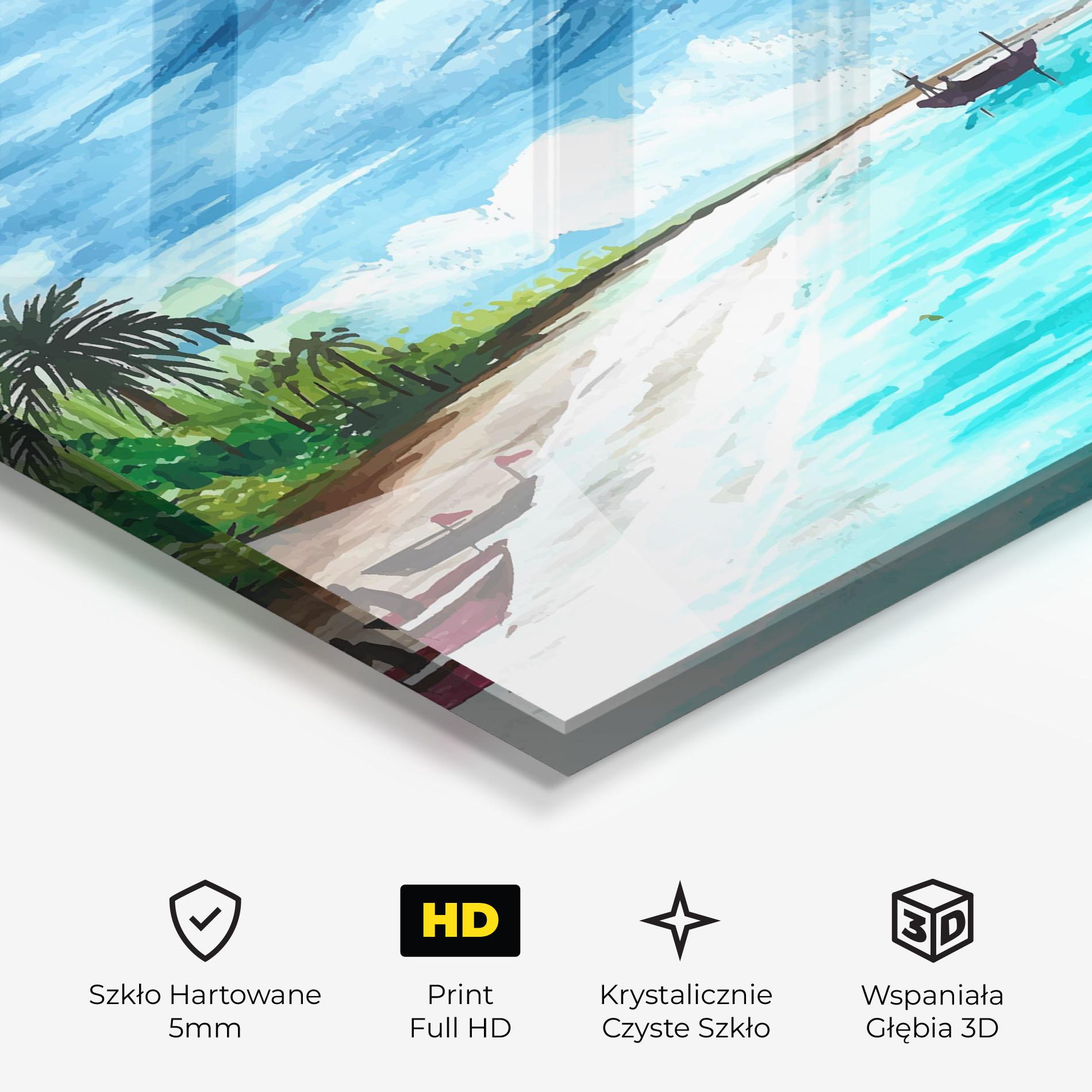 Obraz na Szkle Beach Painting Art mockup 3