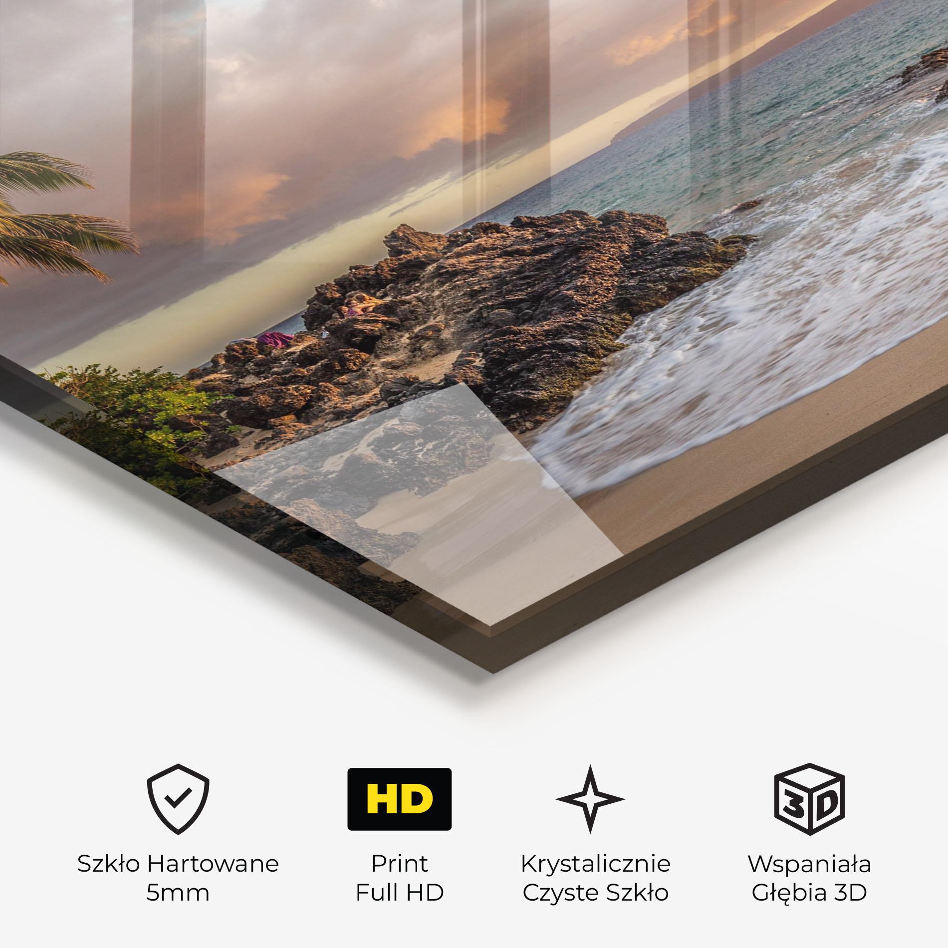 Obraz na Szkle Beautiful Beach Landscape mockup 3