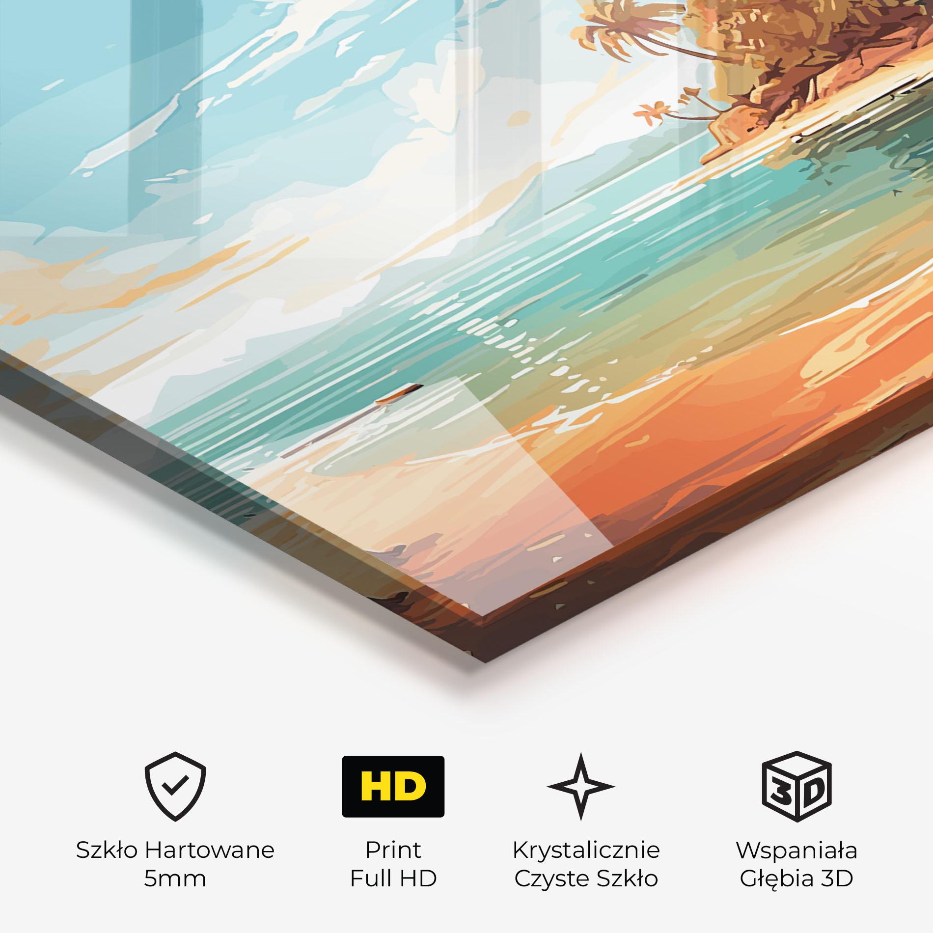 Obraz na Szkle Blue Sky Beach mockup 3