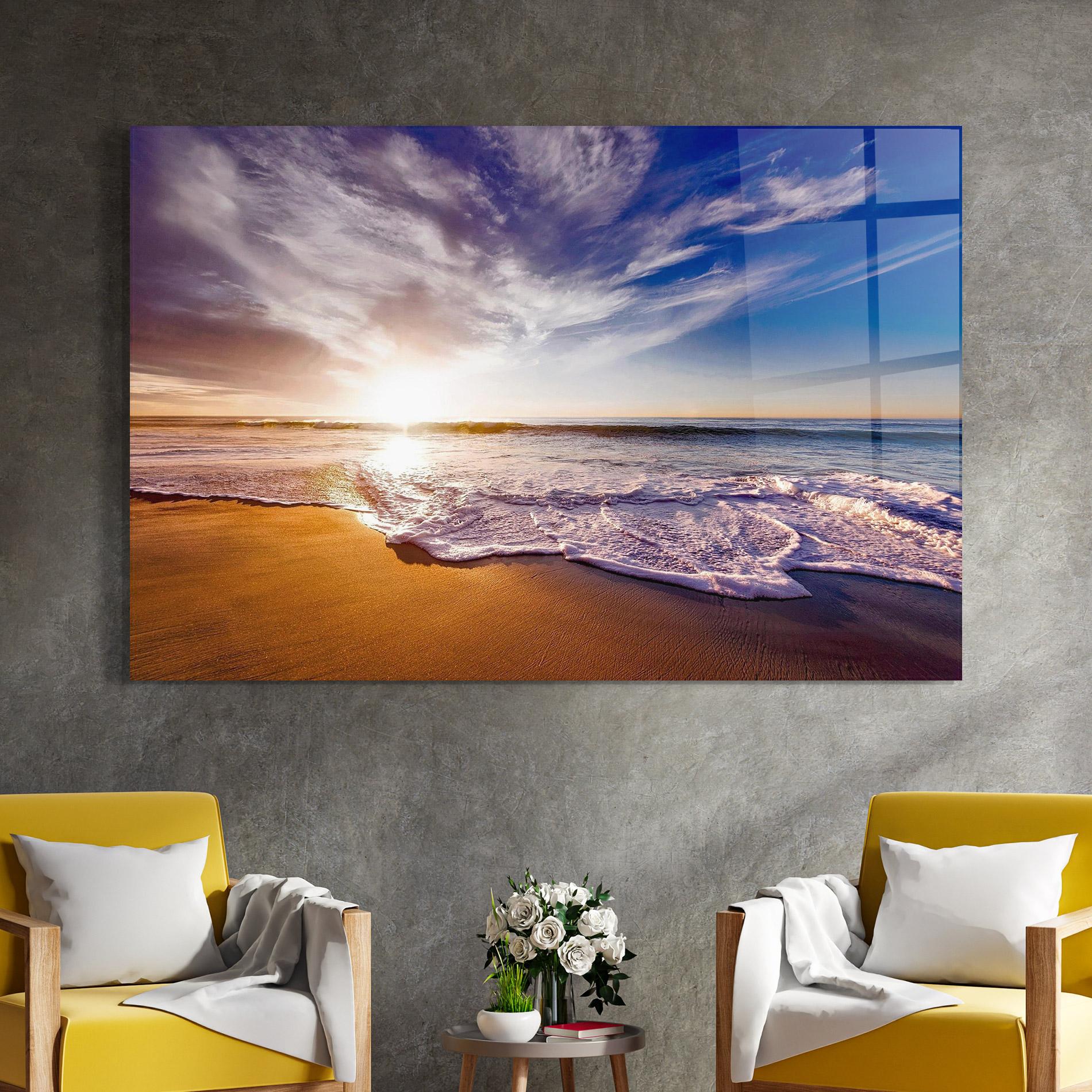 Obraz na Szkle Beach Sunrise mockup 4