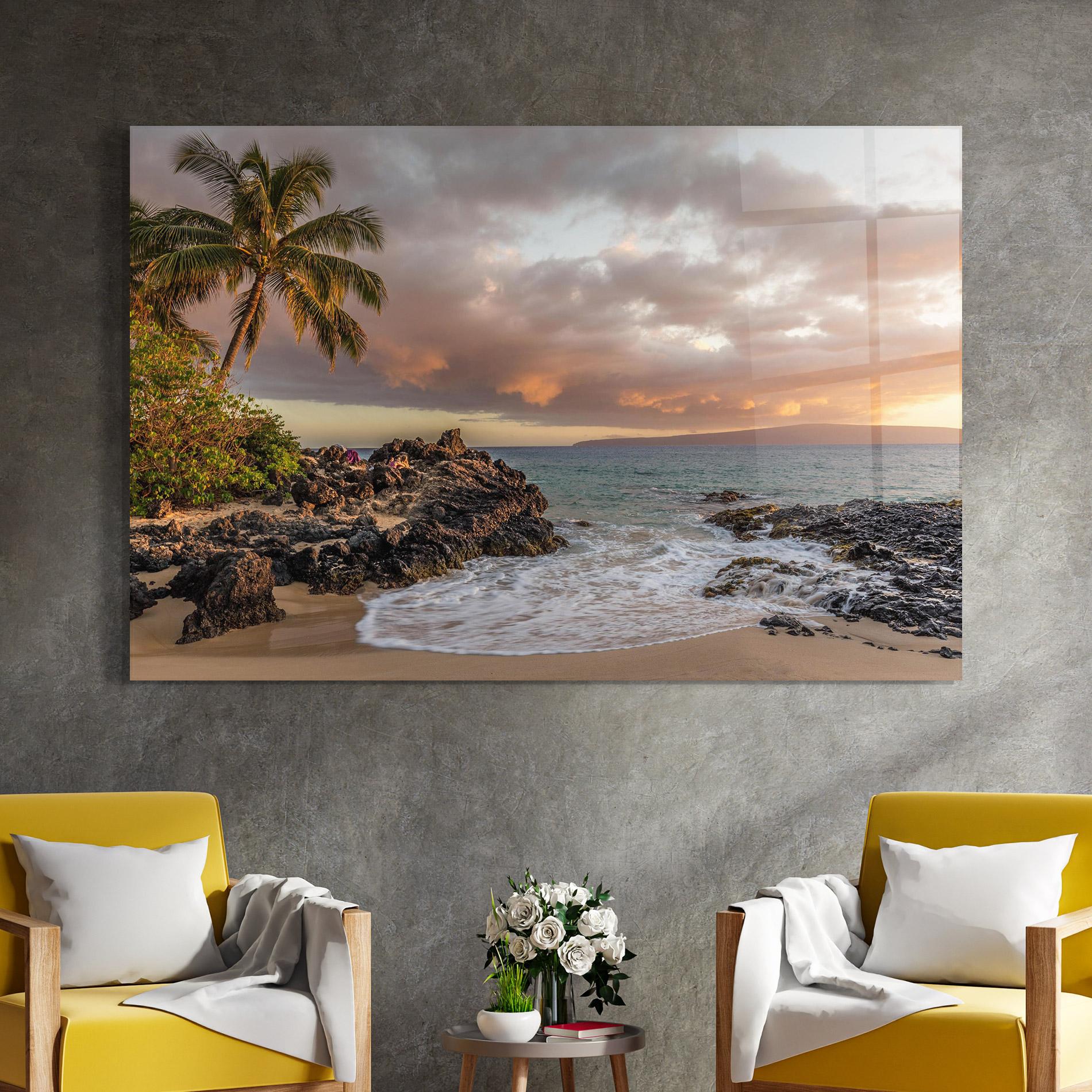 Obraz na Szkle Beautiful Beach Landscape mockup 4