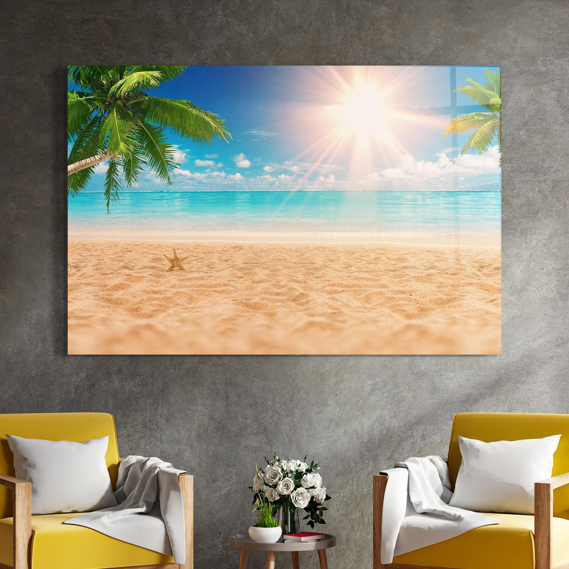 Obraz na Szkle Exotic Beach Ocean mockup 4