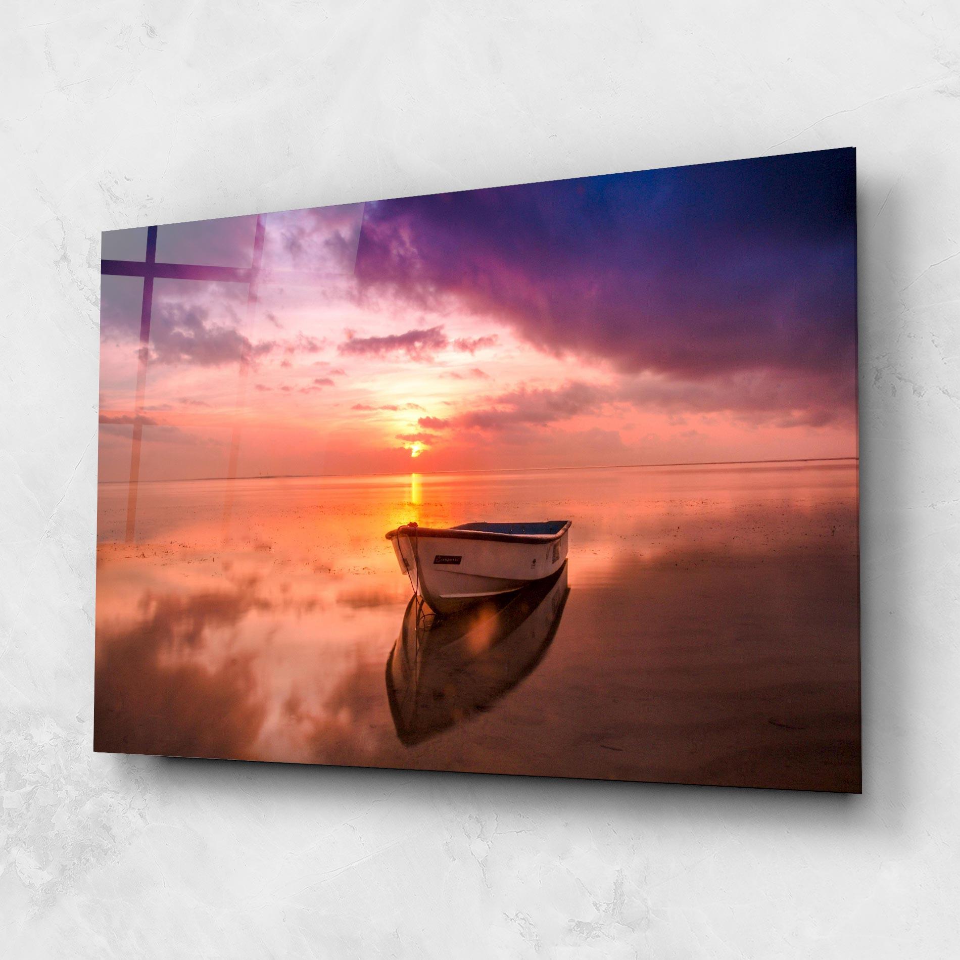 Obraz na Szkle Beach Purple View mockup 1