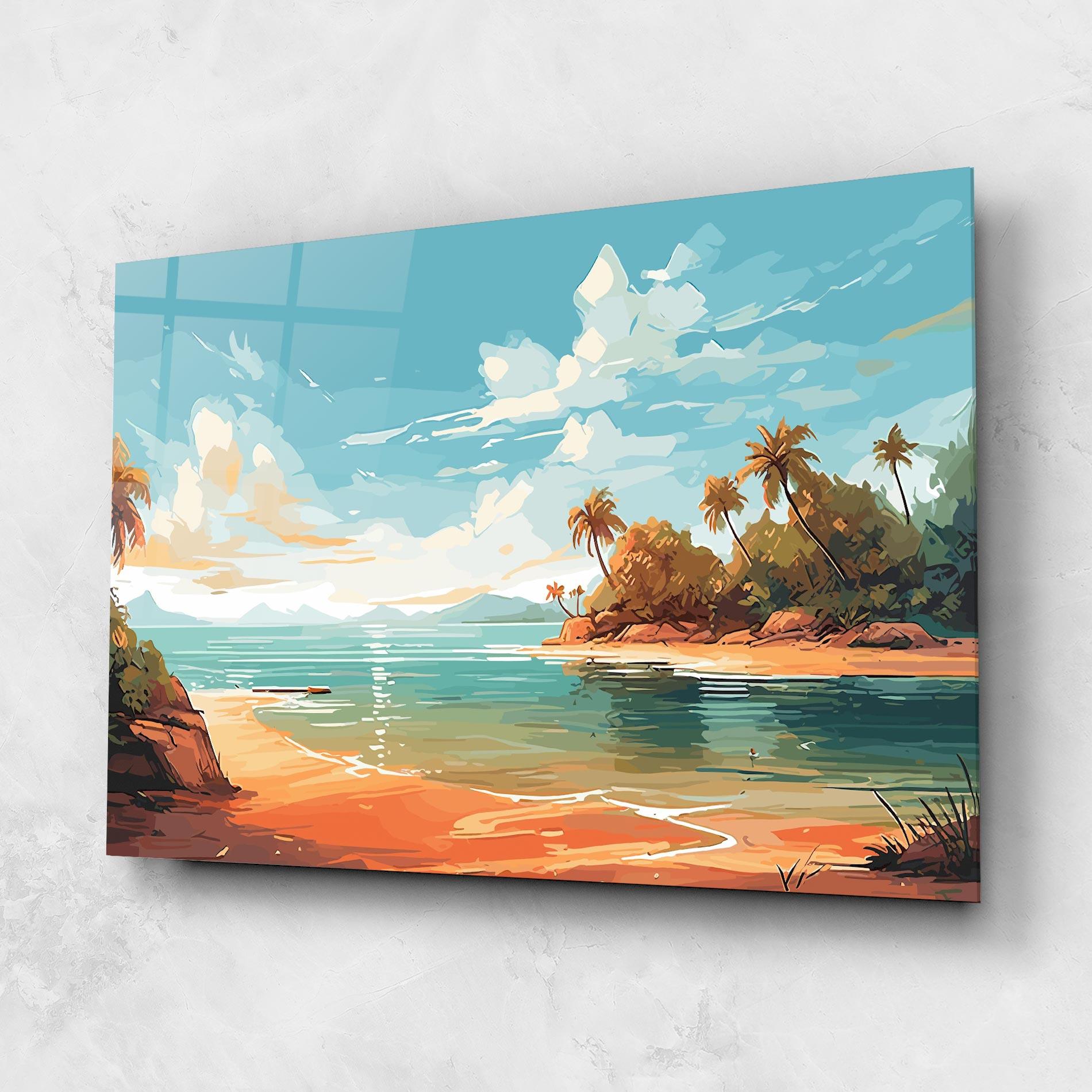 Obraz na Szkle Blue Sky Beach mockup 1