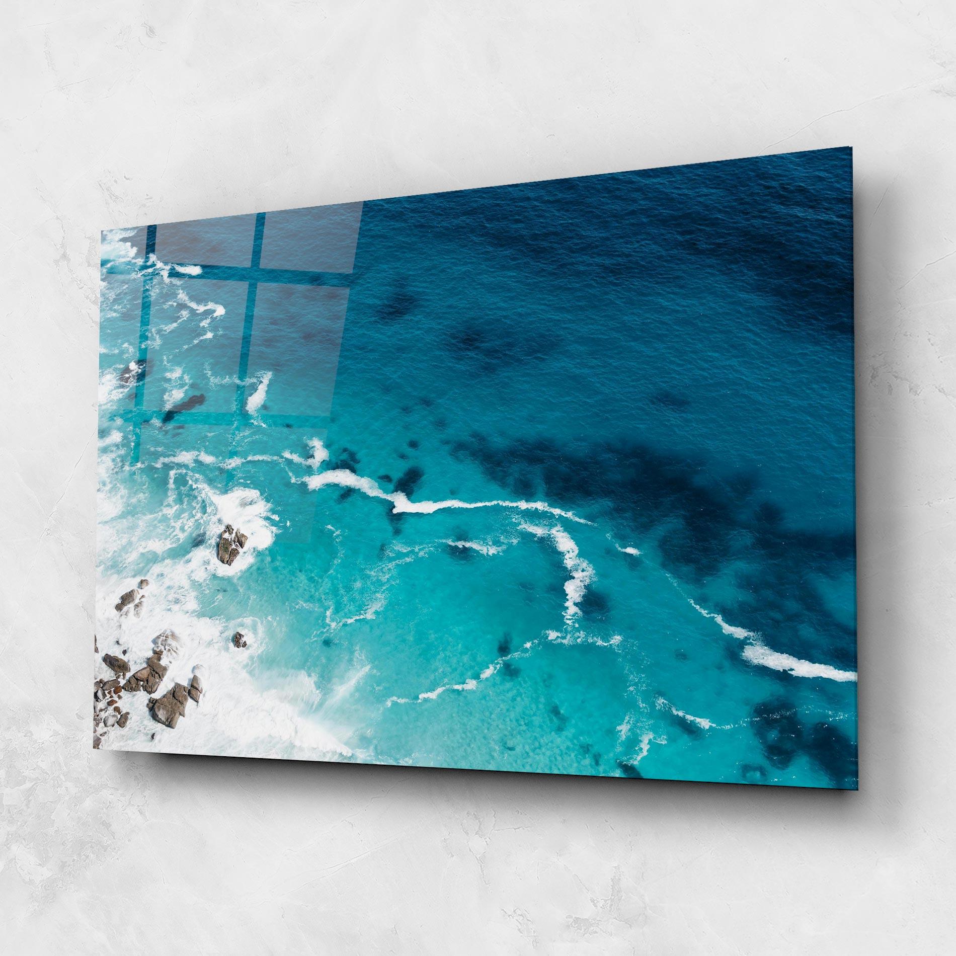 Obraz na Szkle Blue Water Beach mockup 1