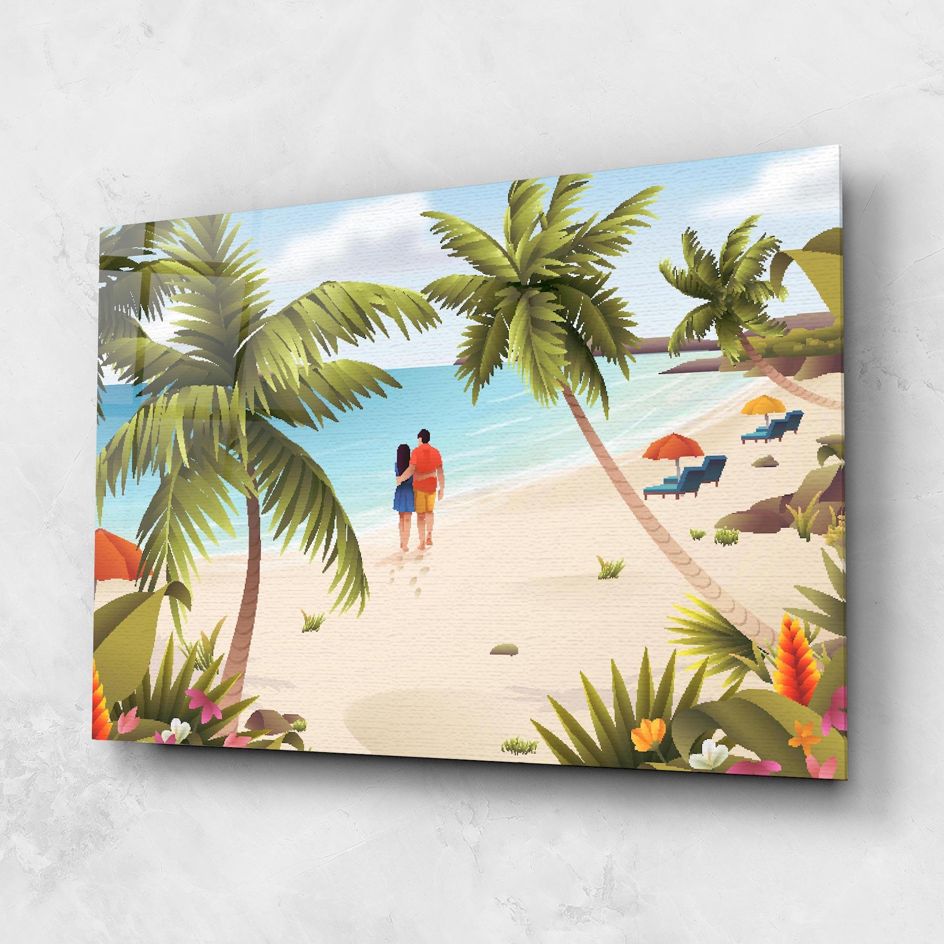 Obraz na Szkle Couple Beach mockup 1