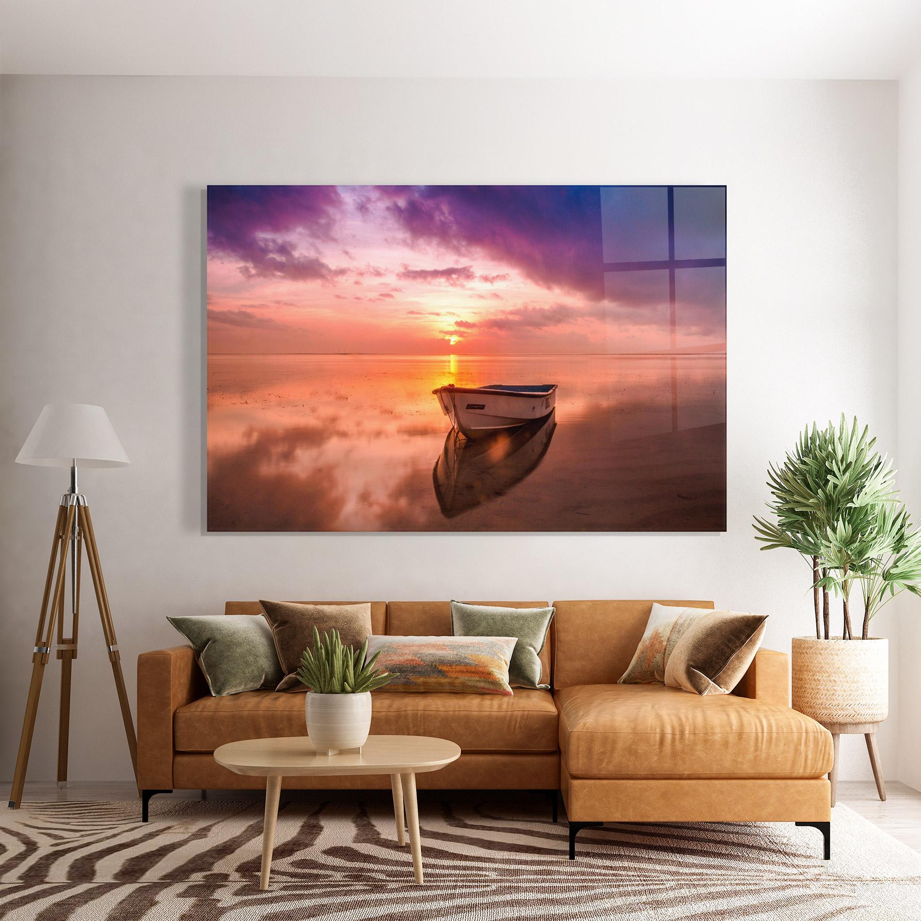 Obraz na Szkle Beach Purple View mockup 7