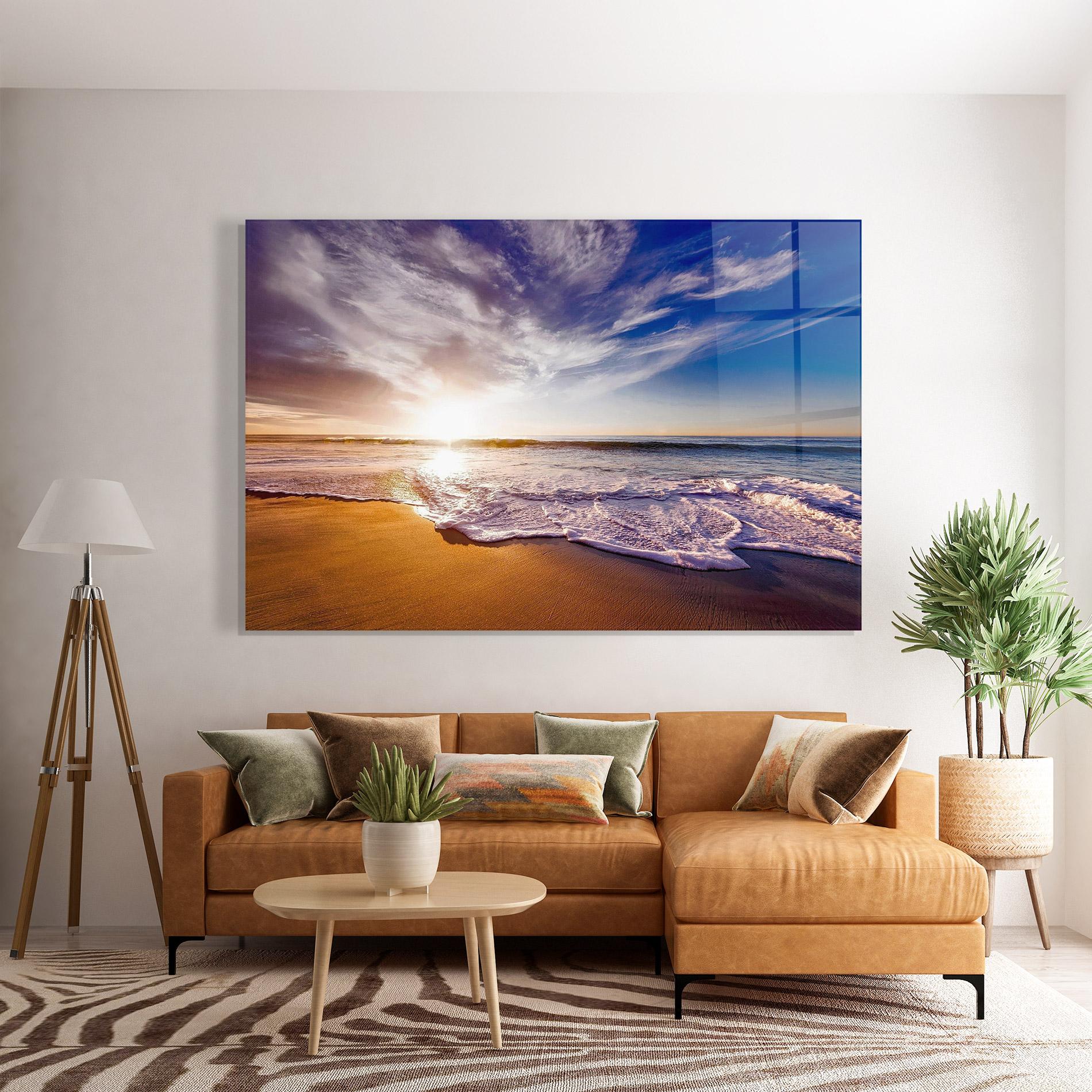 Obraz na Szkle Beach Sunrise mockup 7