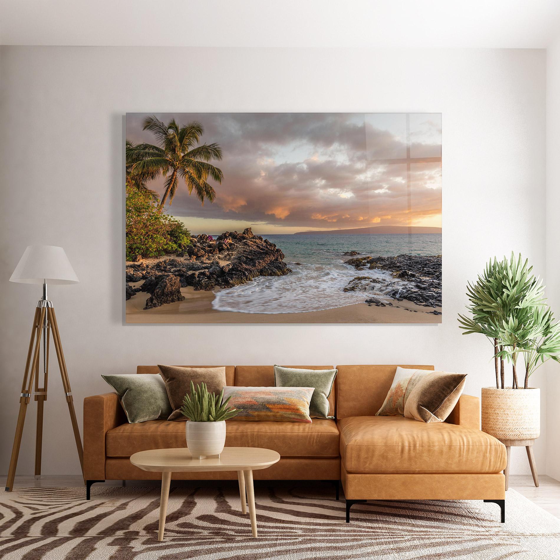 Obraz na Szkle Beautiful Beach Landscape mockup 7