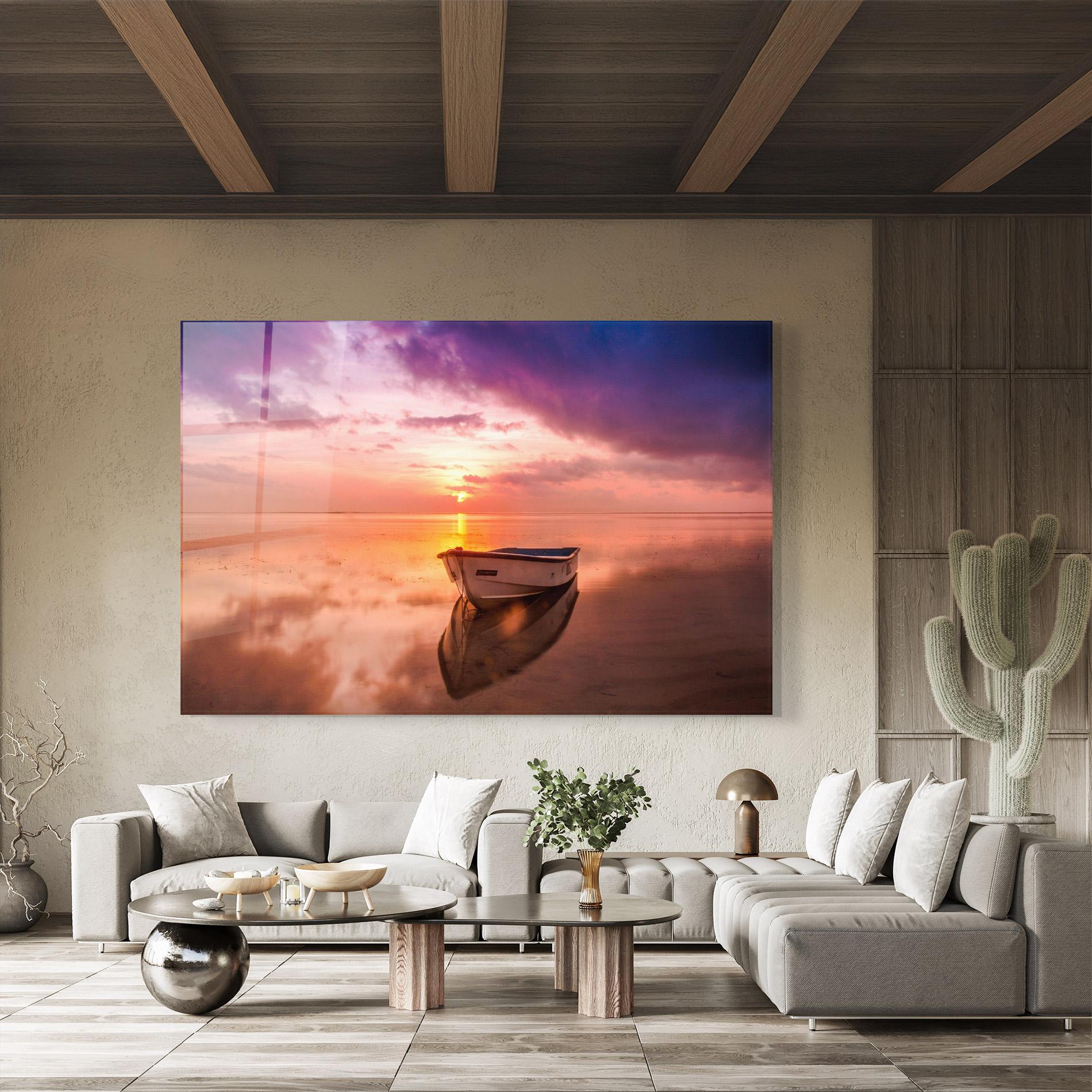 Obraz na Szkle Beach Purple View mockup 8