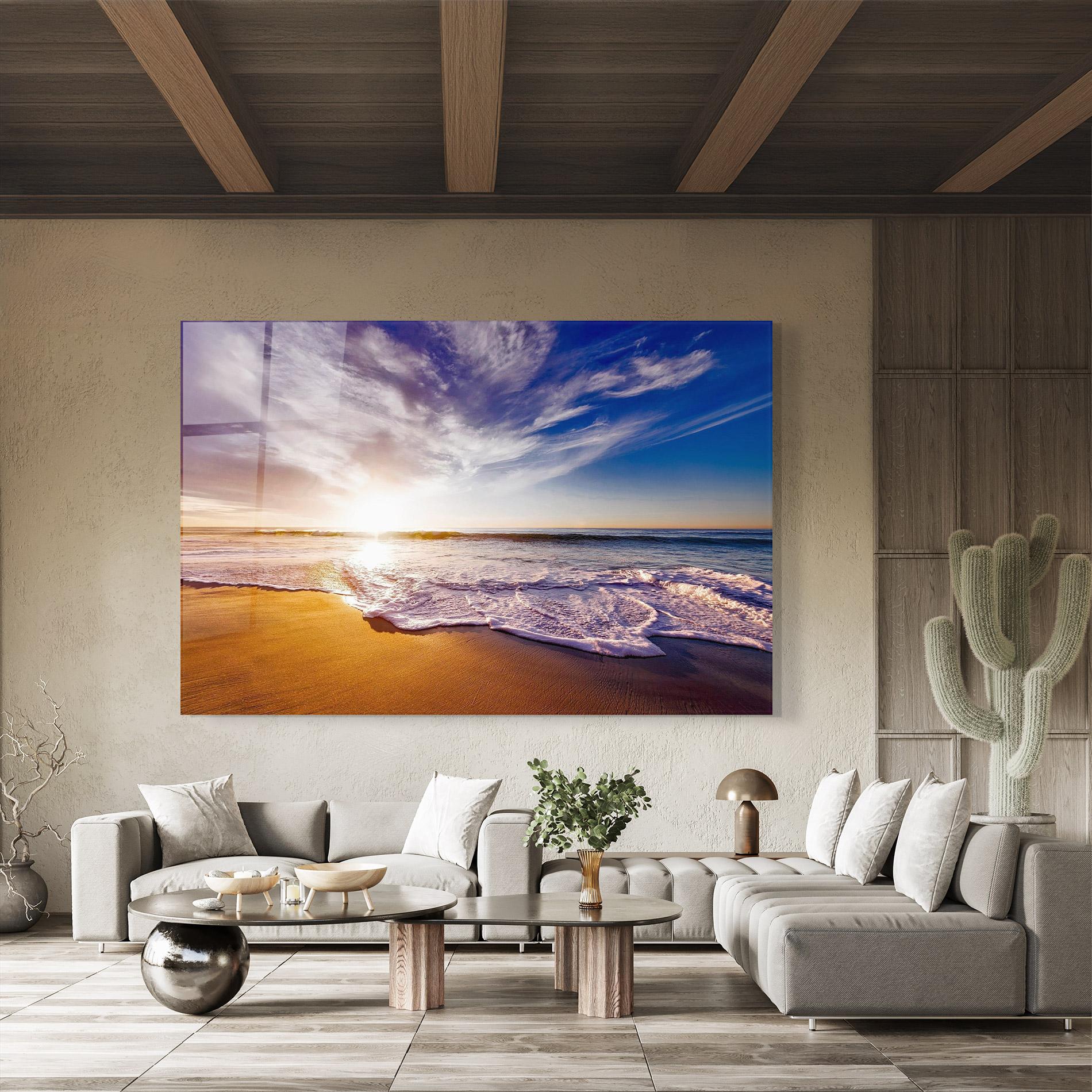 Obraz na Szkle Beach Sunrise mockup 8